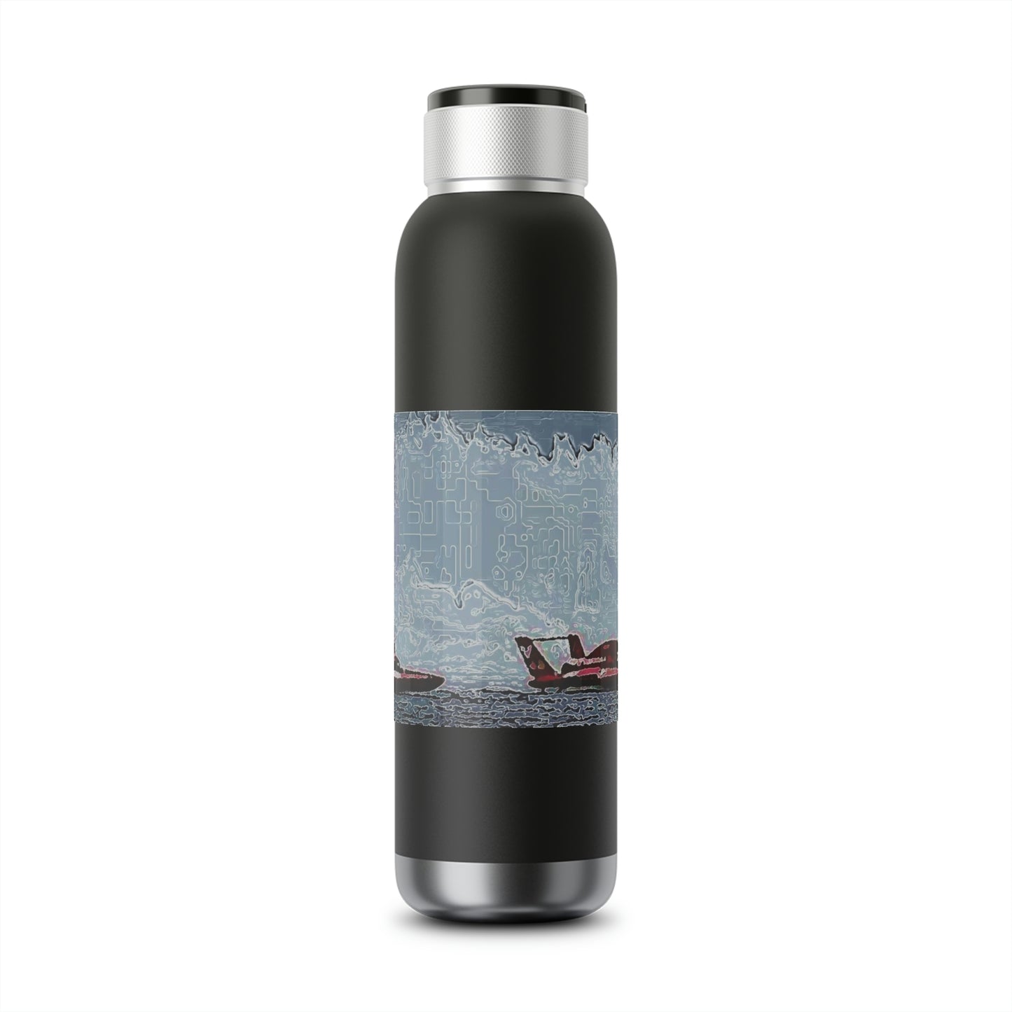 Soundwave Copper Vacuum Audio Bottle 22oz ... Seattle Columbia Cup On Lake Washington ... "Dave Wilcox Heads For The Win" ... Associate Gift-Photo ... Original Works ...