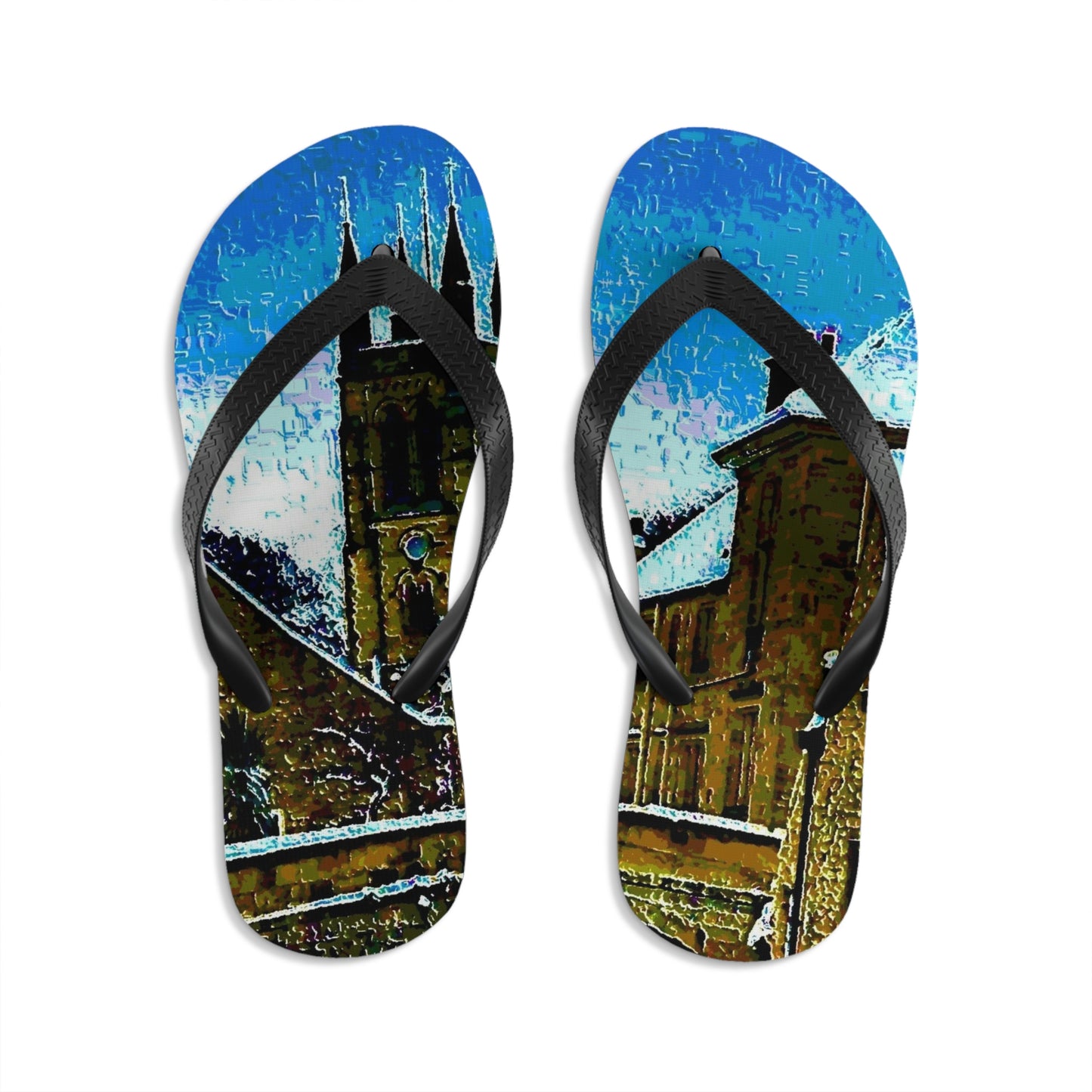 Unisex Flip-Flops ... Walikng The Streets & Alleys ... 'Strolling The Canals ... '  ... Original Works  ...