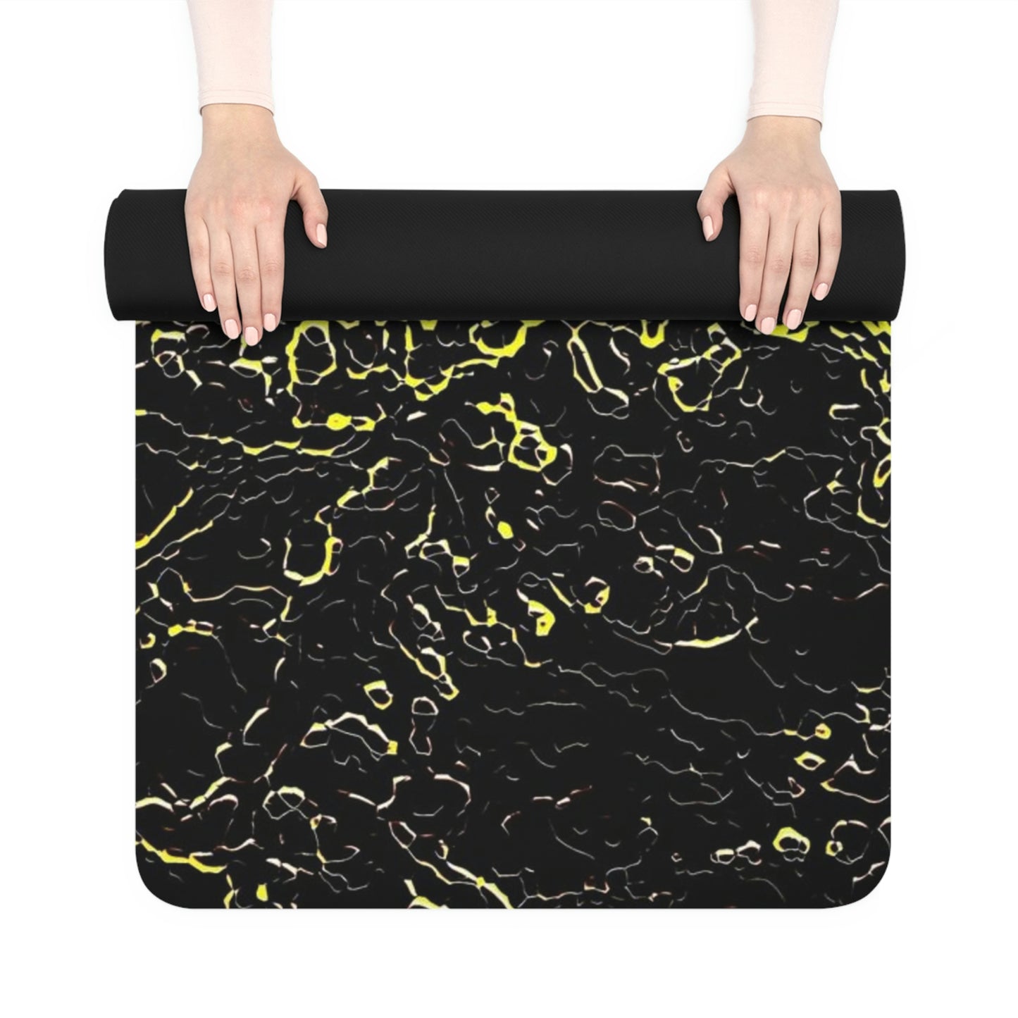 Rubber Yoga Mat ... "Snow Vehicle In Snow Storm At-Rest" ... Circa 12Mar23 ... Central Idaho ... 18-Hours Rendering Time: Original Works ...