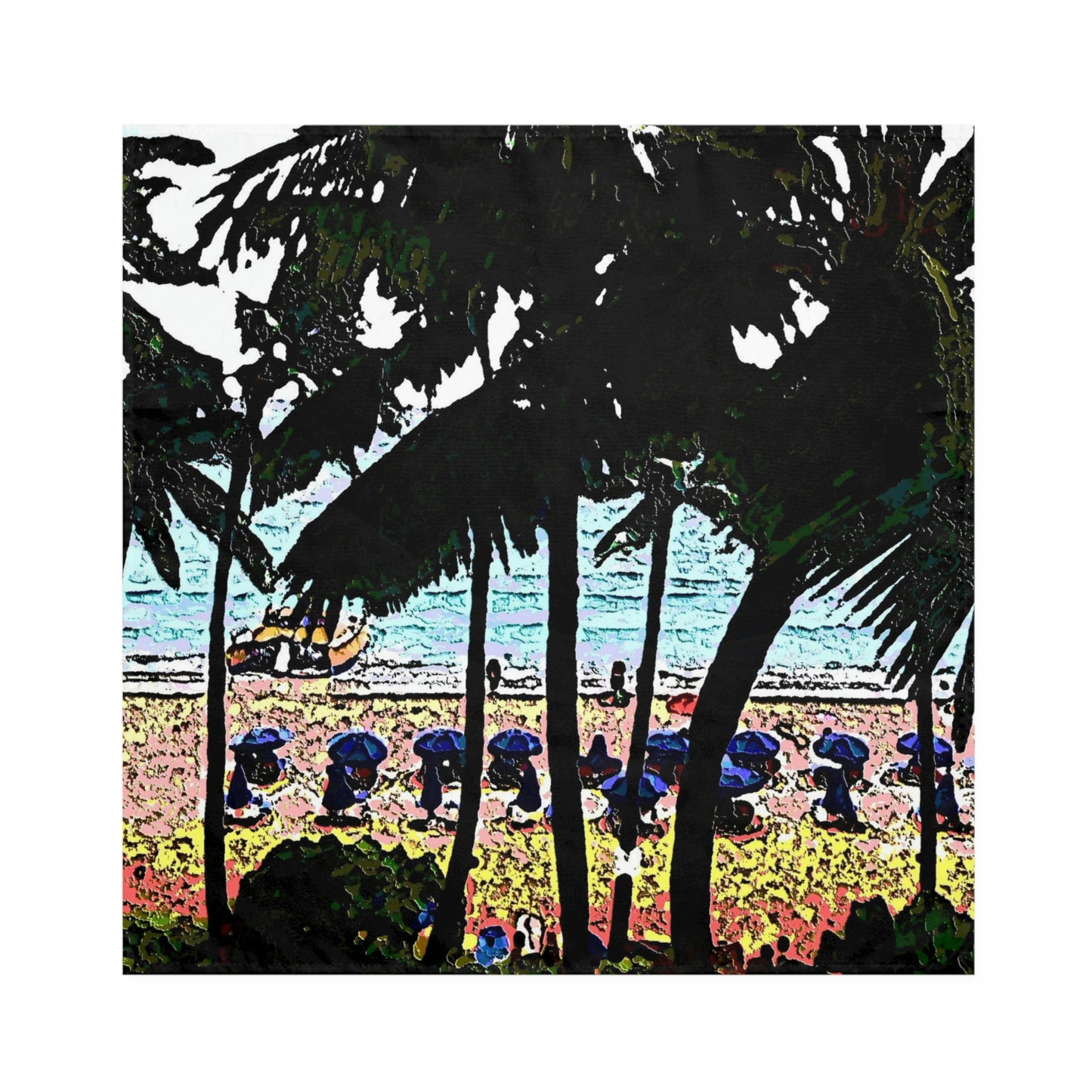 Napkins ... "A Beautiful Beach Amongst The Palms" ... The Outrigger Waikiki, Honolulu, Oahu ... Original Works ...