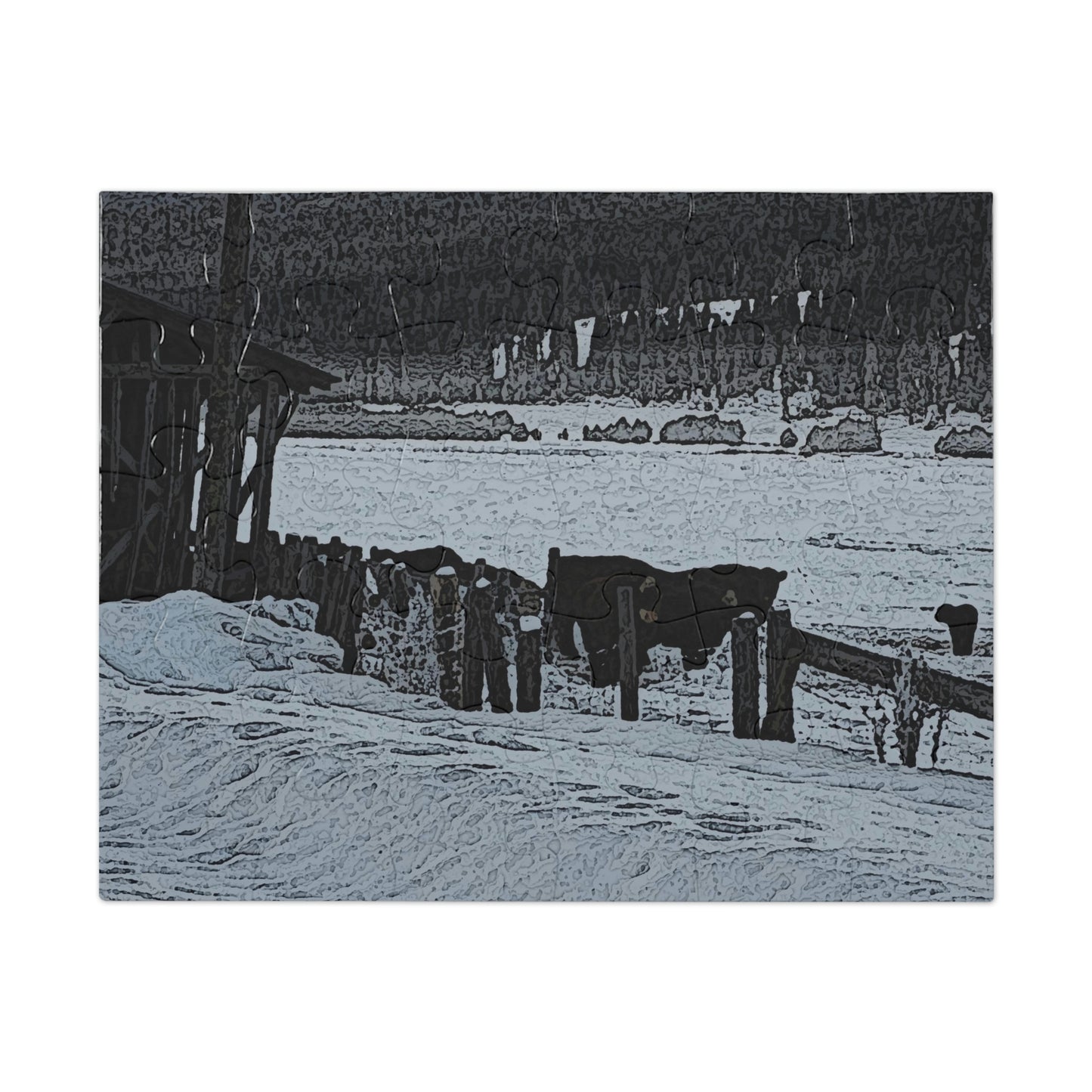 Jigsaw Puzzle (30, 110, 252, 500,1000-Piece) ... A Quiet Morning ... "Along The Red River & Nature Preserve Plateau" ... Jan23 ... Original Works ...