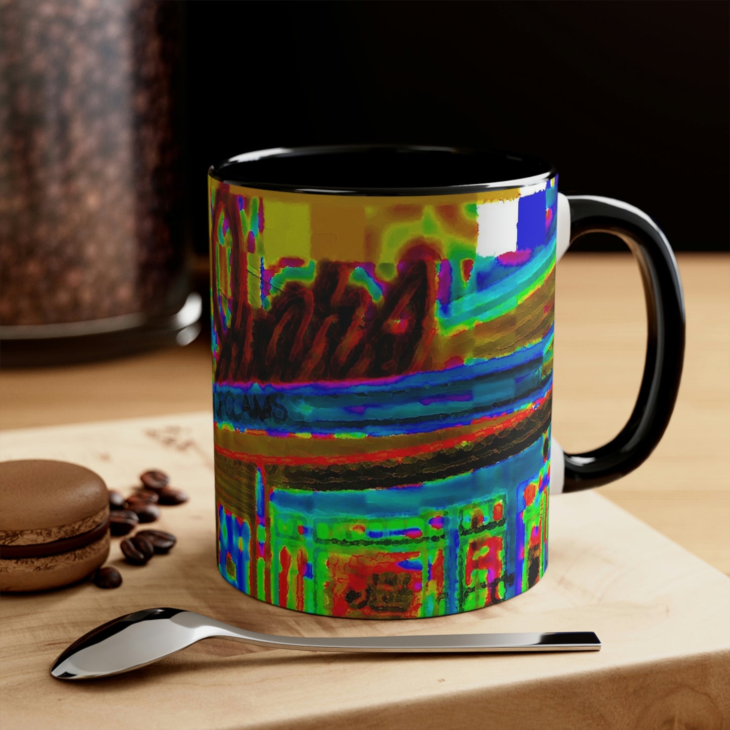 Accent Coffee Mug, 11oz ...  In-A-Hurry & Stressed? ... Remember: Keep "Clam" ... Clam_Happy ...  'Ivars: Seattle Waterfront' ... Personal Archives ... Original Works ...