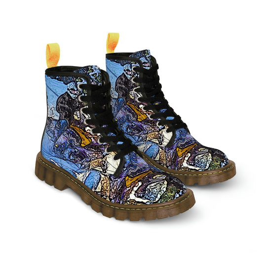 Men's Canvas Boots ... Blasting Through-The-Powder ... 'Central Idaho Mounains ... ' 2Dec22 ...