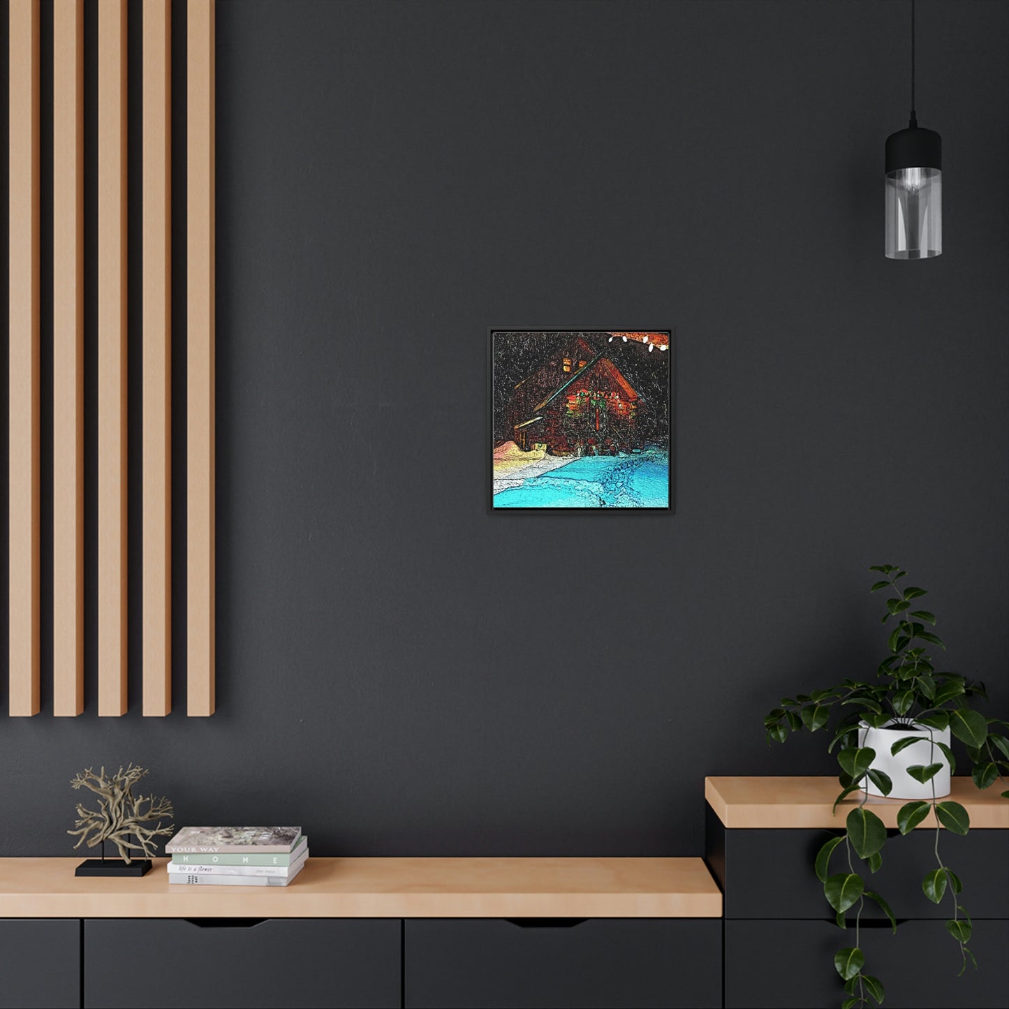 Gallery Canvas Wraps, Square Frame ... A Very Snowy November 2022 ... 'Mountains Of Central Idaho' ... Rhett Creek & Beyond ... Original Works: 10 Hours Rendering Time ...