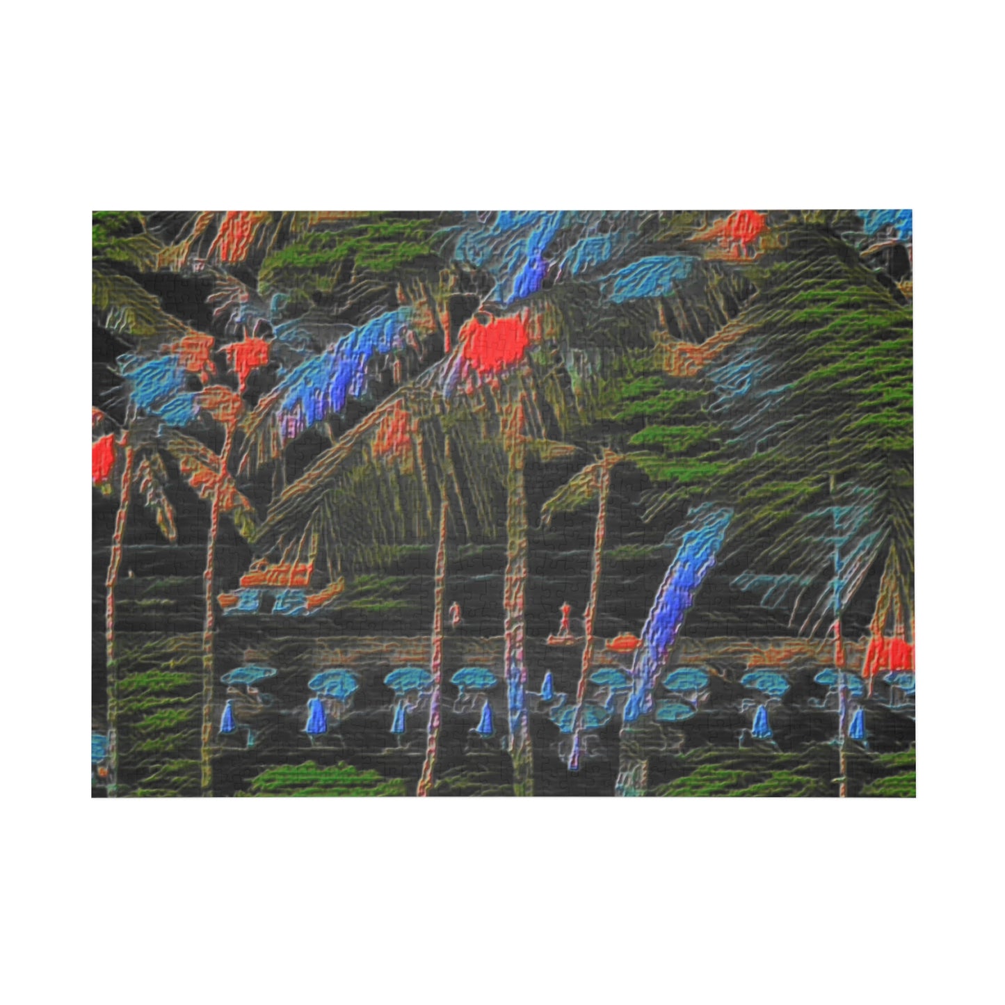 Puzzle (96, 252, 500, 1000-Piece) ... "The Royal Hawai'ian: Waikiki Beach_Beach" ... Honolulu, HI ... Ocotber 2014 (Halloween) ... Original Works ...