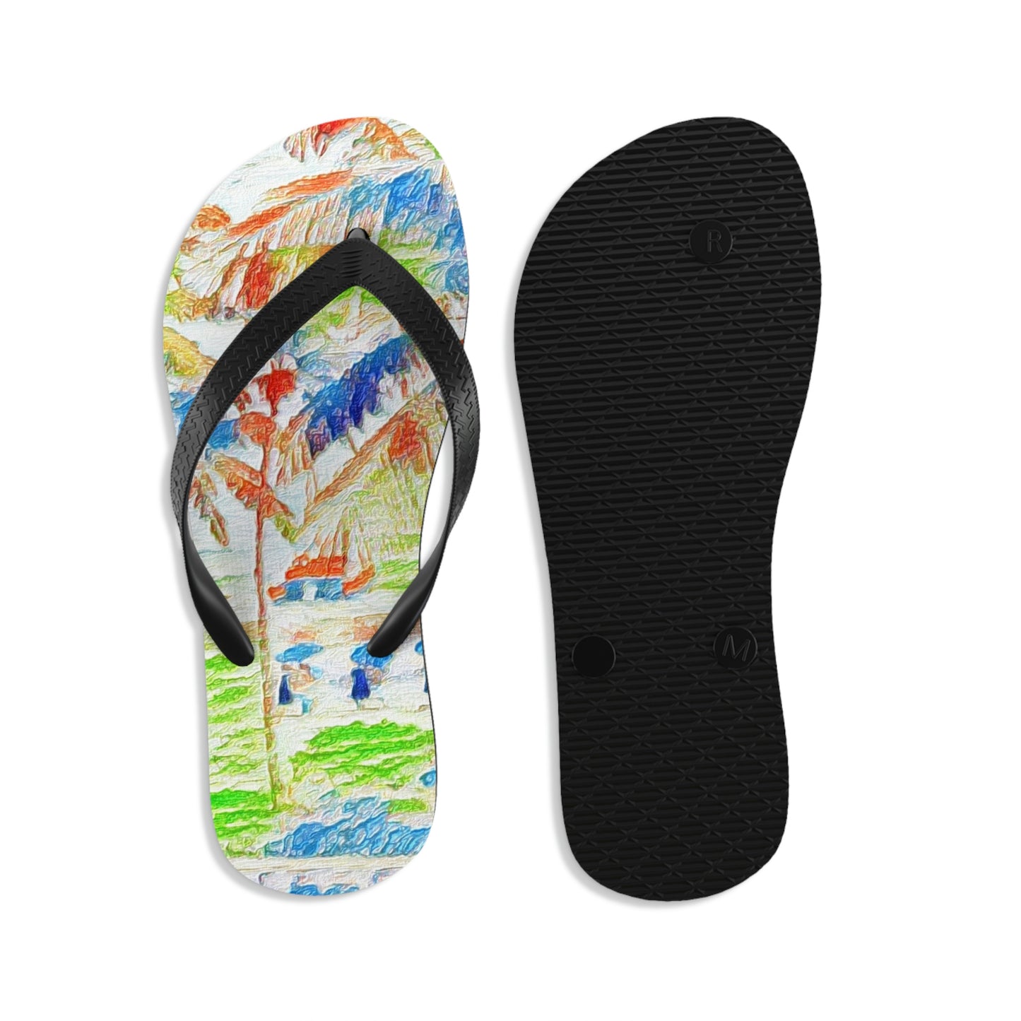 Unisex Flip-Flops ... "The Royal Hawai'ian: Waikiki Beach_Beach" ... Honolulu, HI ... Ocotber 2014 (Halloween) ... Original Works ...