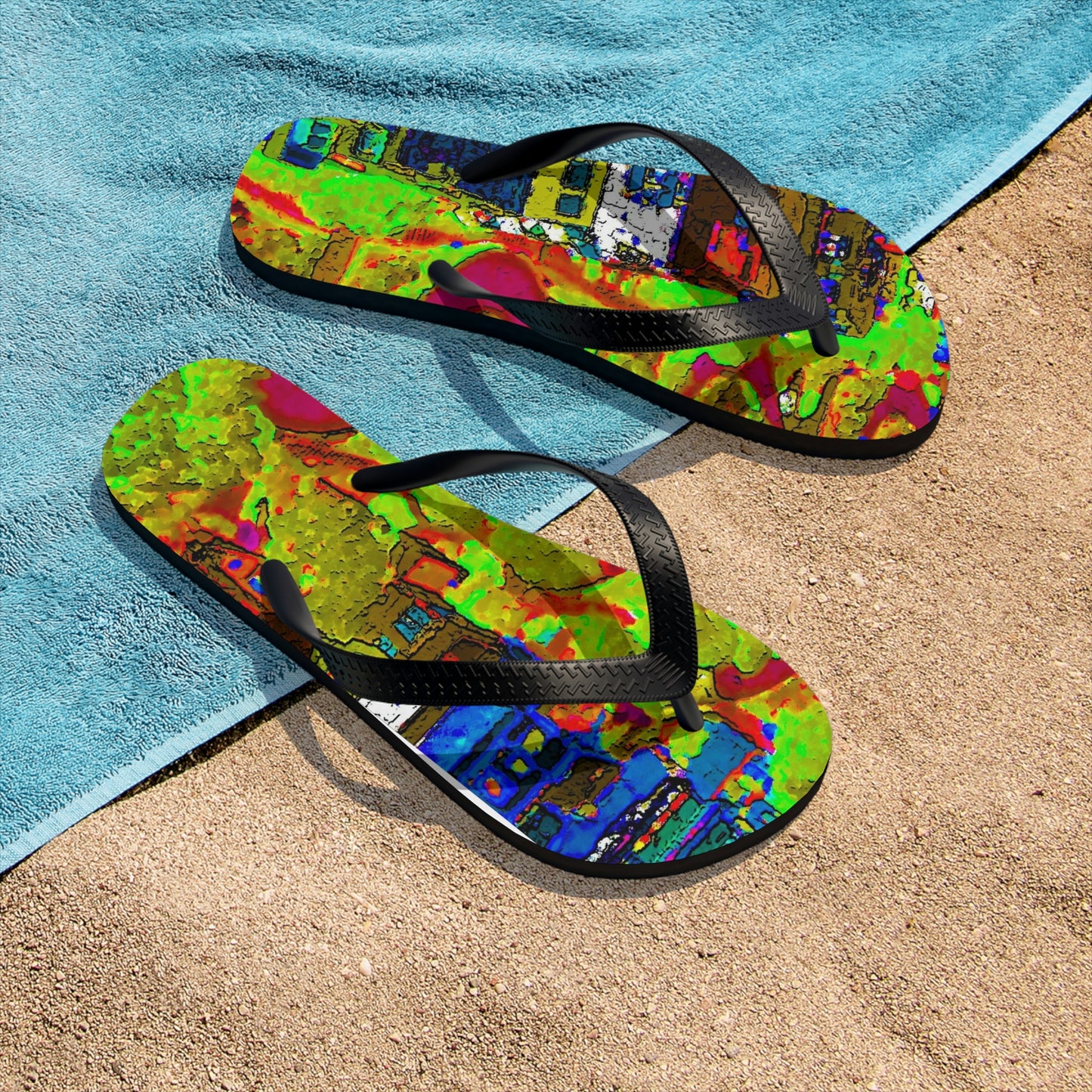 Unisex Flip-Flops ... A Crazy Street ... 'Eight Winding Curve-Switchbacks' ... "Lombard Street, San Francisco, CA' ... Family Archives: 1970's ... Original Works ...