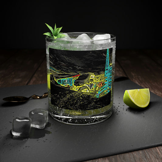 Bar Glass ... "Snow Vehicle In Snow Storm At-Rest" ... Circa 12Mar23 ... Central Idaho ... 18-Hours Rendering Time: Original Works ...
