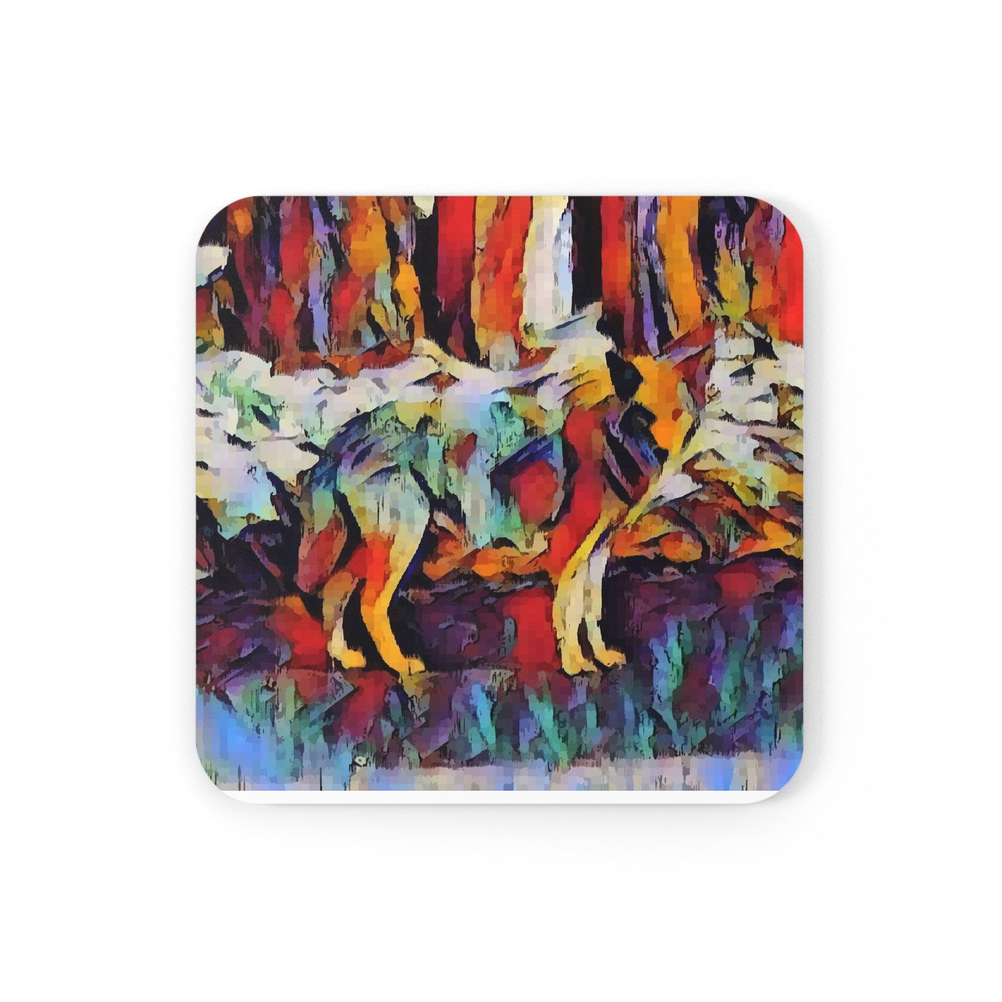 Cork Back Coaster ... Coyote ... "Yosemite Valley: Circa May23 ... KPH Base Photo" ... Original Works ...