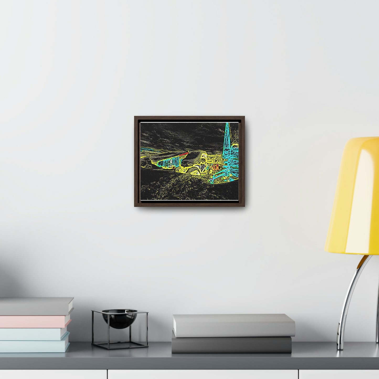 Gallery Canvas Wraps, Horizontal Frame ... "Snow Vehicle In Snow Storm At-Rest" ... Circa 12Mar23 ... Central Idaho ... 18-Hours Rendering Time: Original Works ...