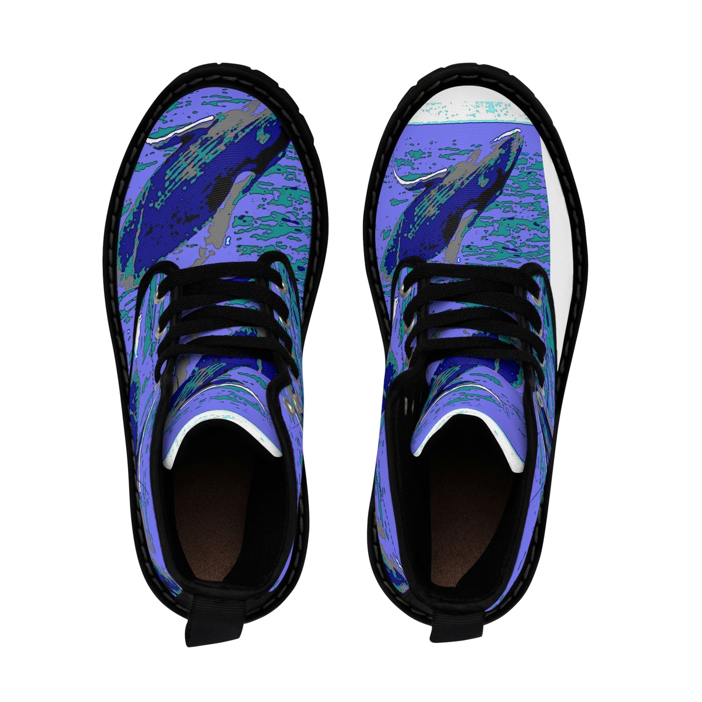 Men's Canvas Boots... Baby Humpback Breaching ... Maui, HI: April 2022 ... "Family Archives: KPH" ... Original Works ...