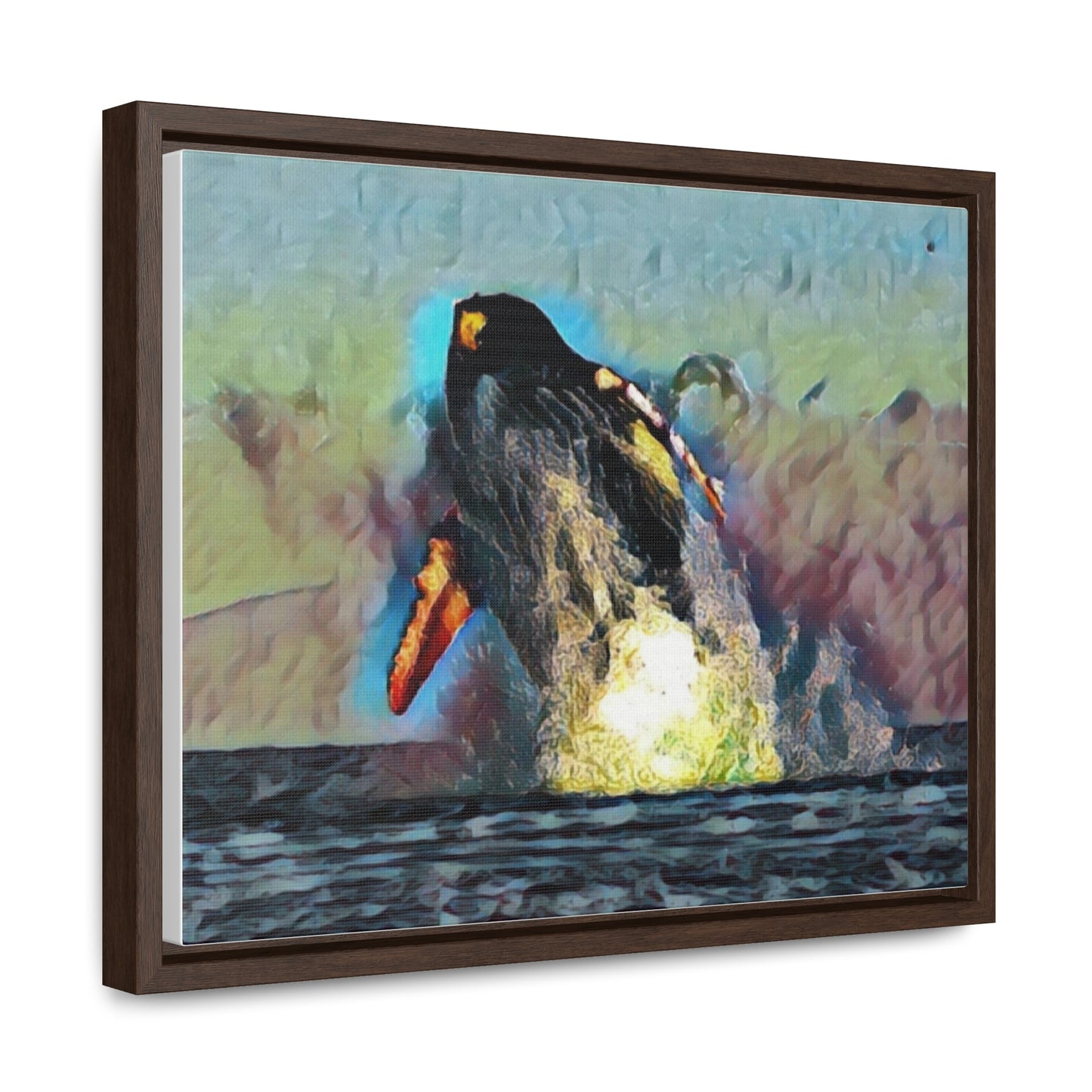 Gallery Canvas Wraps, Horizontal Frame ... An Extraordinary Humpback Breach ... 'With Explosive Energy' ... Family Archives (KPH) ... Circa: 21st Century. Maui, HI ... Original Works ...