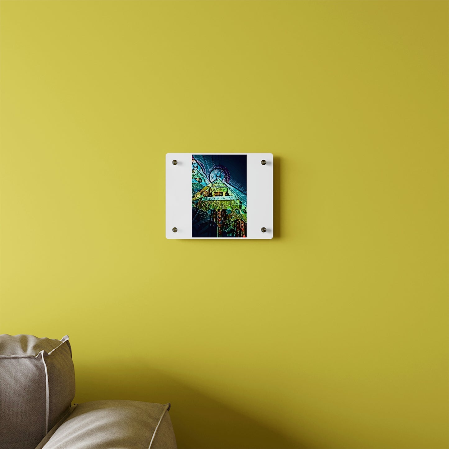 Acrylic Wall Art Panels ... "Seattle's World Fair" ... Below Space Needle 'Looking Up' ... On A Very Rainy Morning (Father's Family Photo). ... Original ...