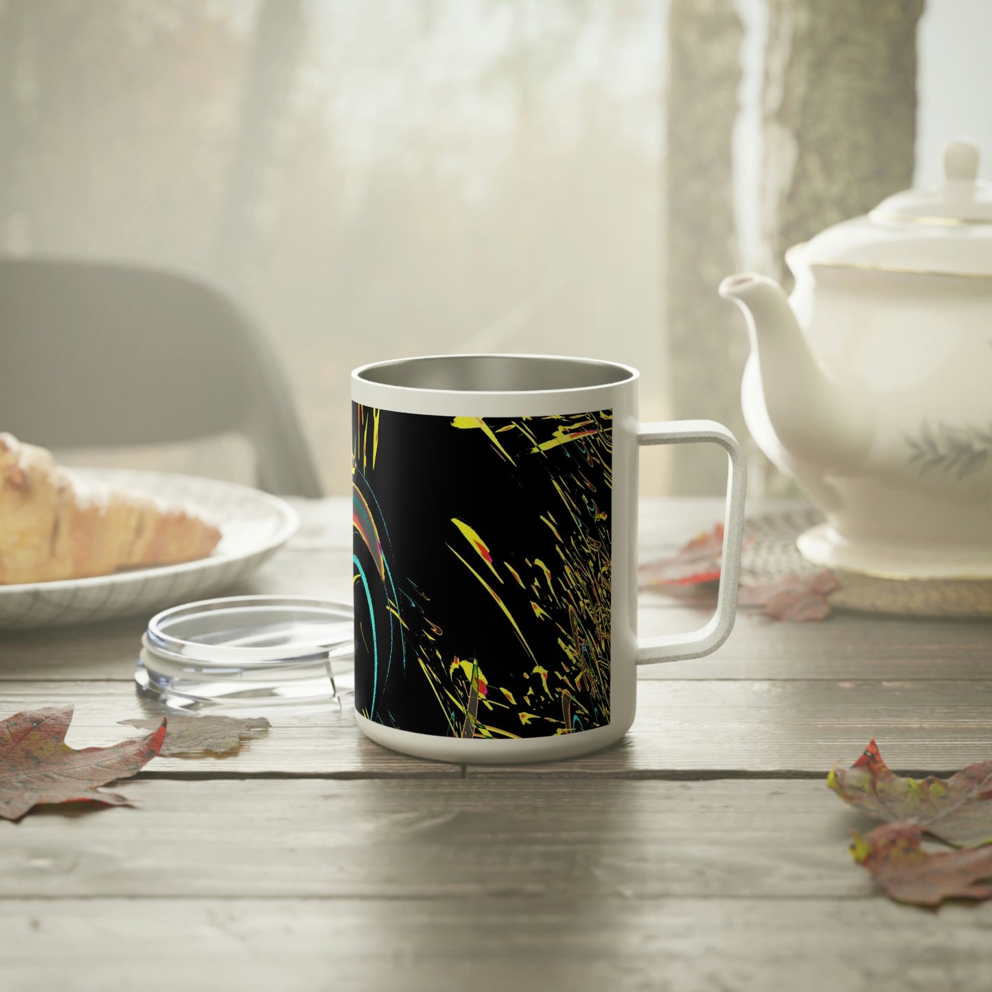 Insulated Coffee Mug, 10oz ... "Waning Moon" ... Central Idaho ... October 2022 ... Rendering Time: 22 Hours ... Original Works ...
