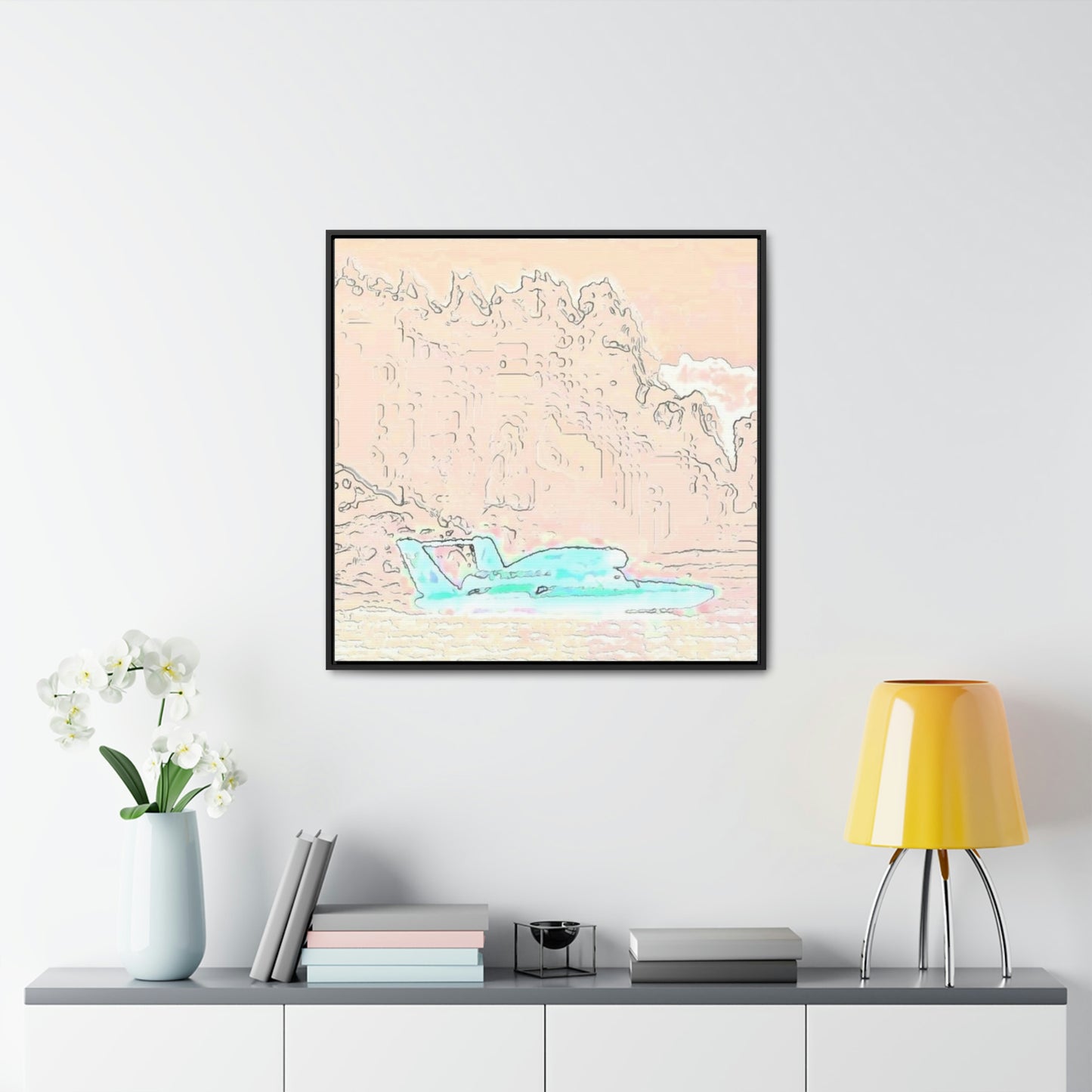 Gallery Canvas Wraps, Square Frame ...  Seattle Columbia Cup On Lake Washington ... "Dave Wilcox Heads For The Win" ... Associate Gift-Photo ... Original Works ...