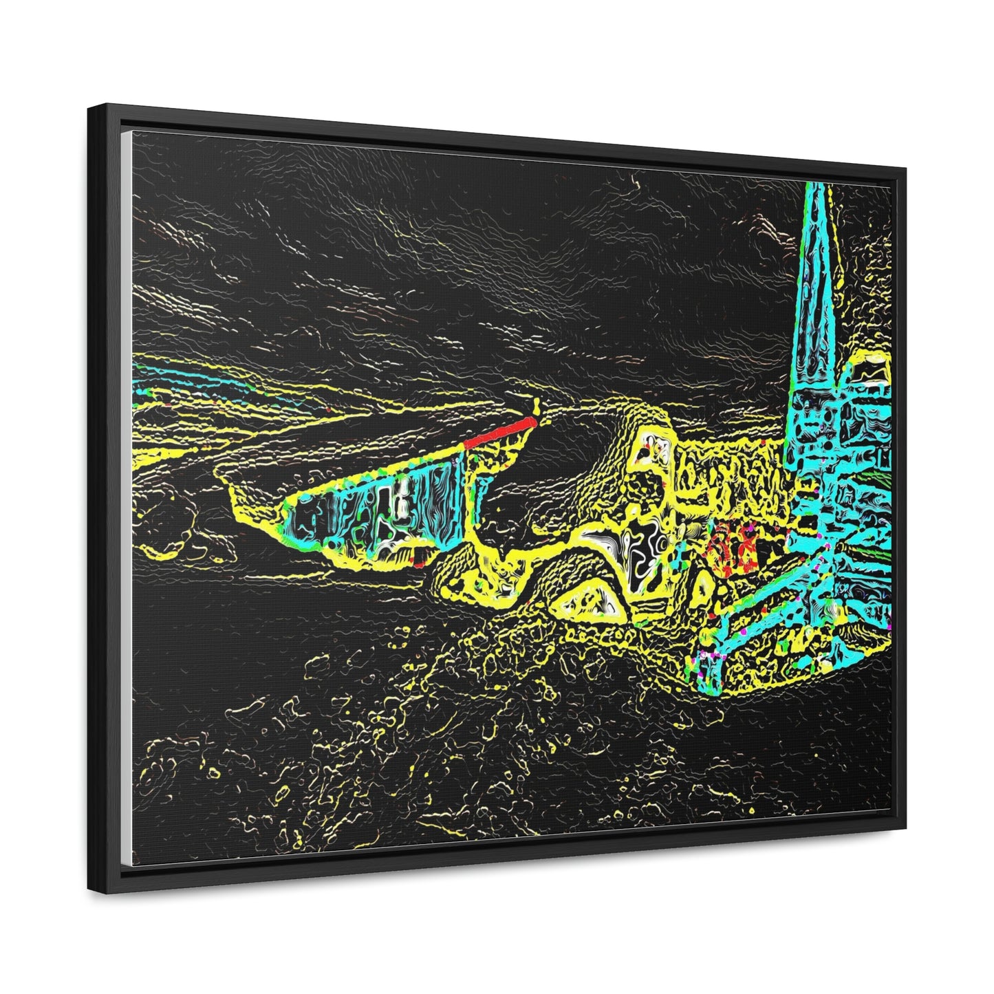 Gallery Canvas Wraps, Horizontal Frame ... "Snow Vehicle In Snow Storm At-Rest" ... Circa 12Mar23 ... Central Idaho ... 18-Hours Rendering Time: Original Works ...