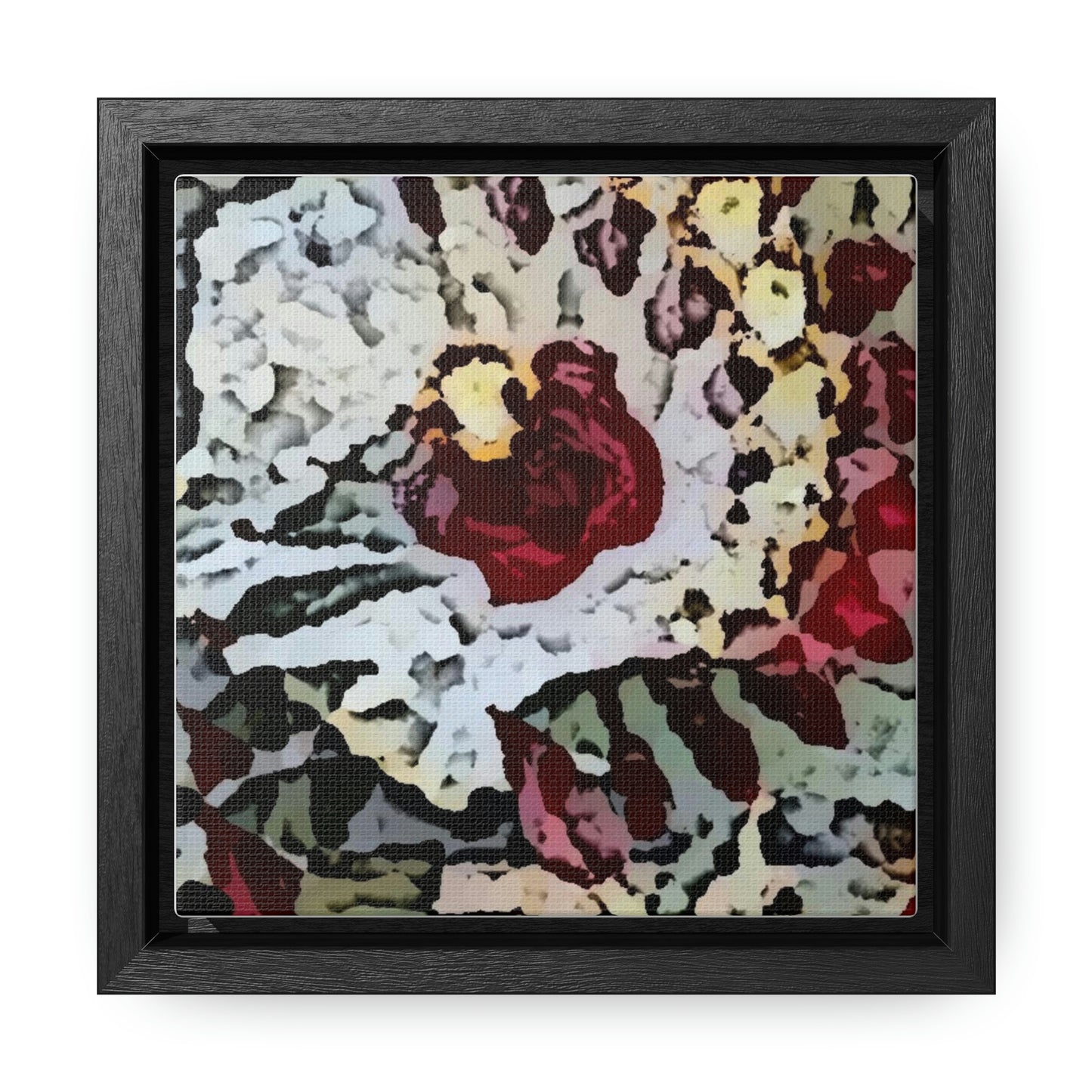 Gallery Canvas Wraps, Square Frame ... "A Friendly Flower" ... Pointsettia 'Pointing' ... Original Works ... (Supplied Photograph) ...
