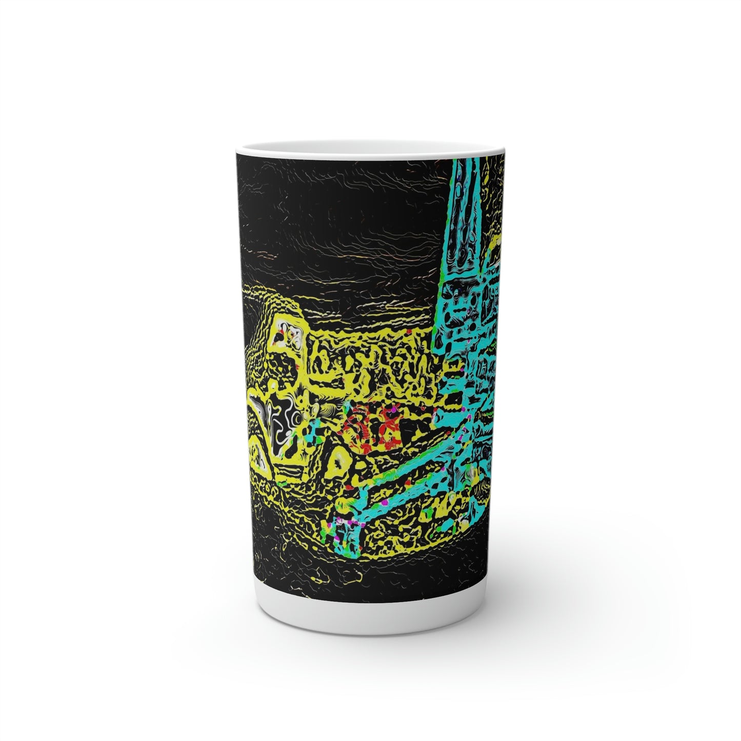 Conical Coffee Mugs (3oz, 8oz, 12oz) ... "Snow Vehicle In Snow Storm At-Rest" ... Circa 12Mar23 ... Central Idaho ... 18-Hours Rendering Time: Original Works ...