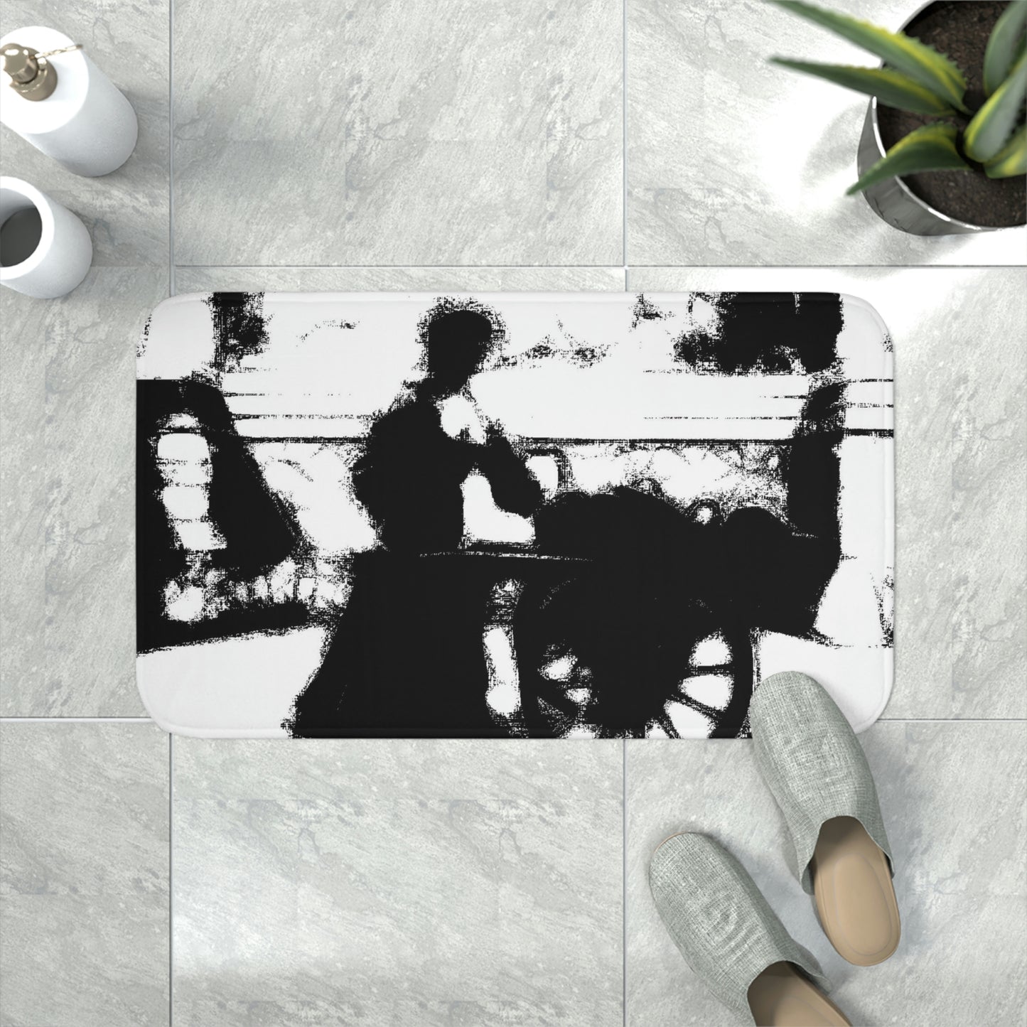 Memory Foam Bath Mat ... Dublin's "Molly Malone Along Grafton Street" ... Cryin' Cockels & Muscles Alive-Alive-Oh ... Circa 2003 ... Original Works ...