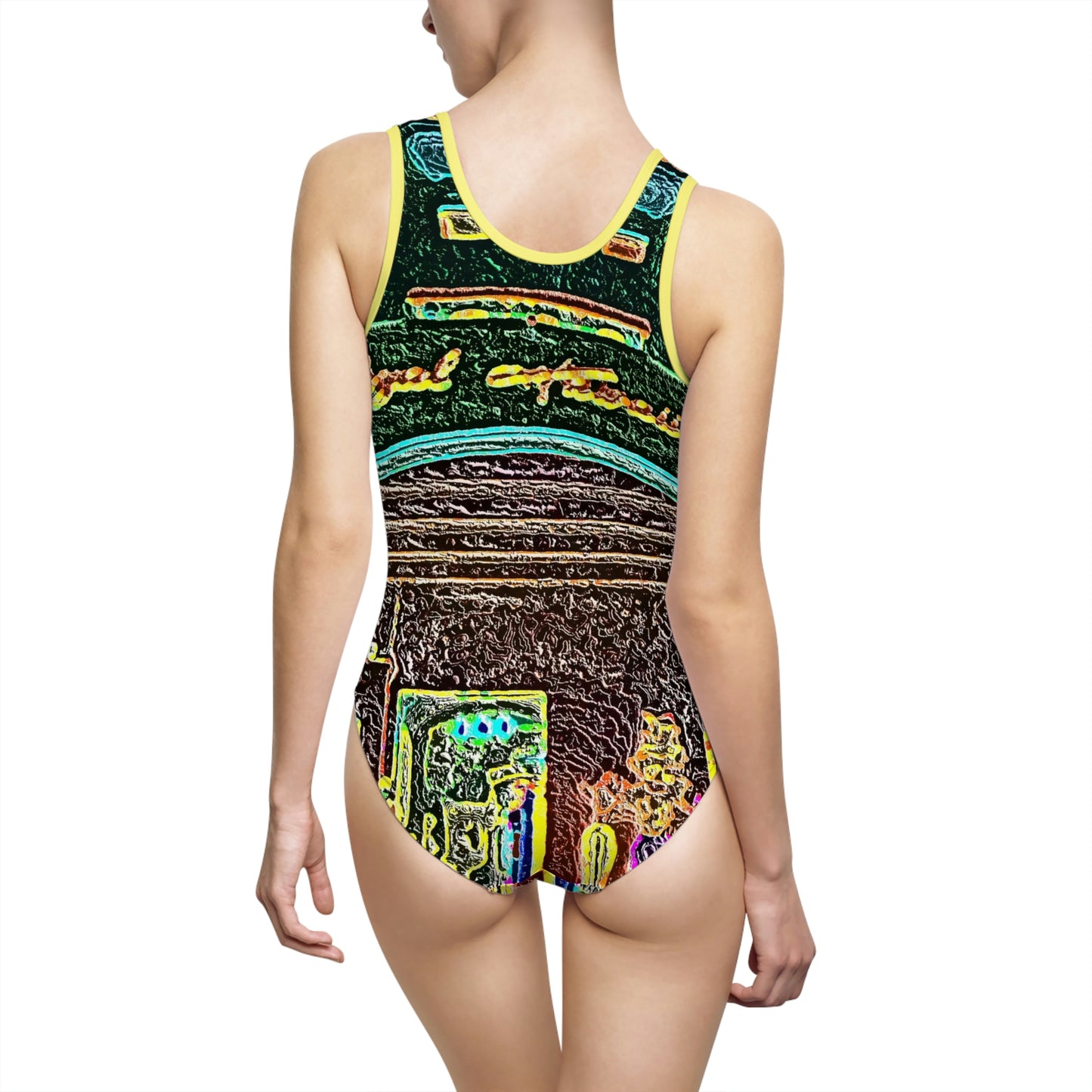 Women's Classic One-Piece Swimsuit ... "La Grande Entree" At: 'The Pink Palace' ... The Royal Hawai'ian ... Honolulu, HI ... '27Oct2014' ... Original Works ...