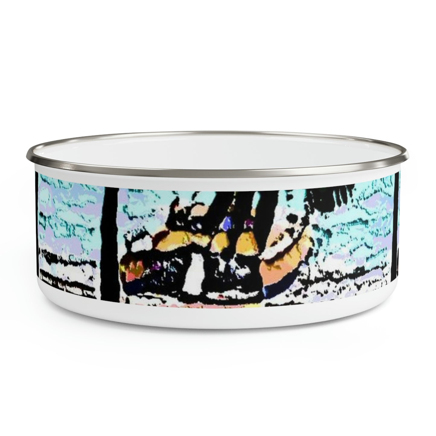 Enamel Bowl ... "A Beautiful Beach Amongst The Palms" ... The Outrigger Waikiki, Honolulu, Oahu ... Original Works ...