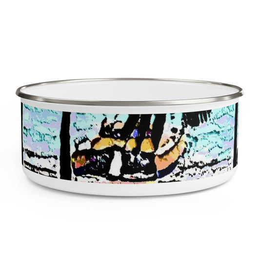 Enamel Bowl ... "A Beautiful Beach Amongst The Palms" ... The Outrigger Waikiki, Honolulu, Oahu ... Original Works ...