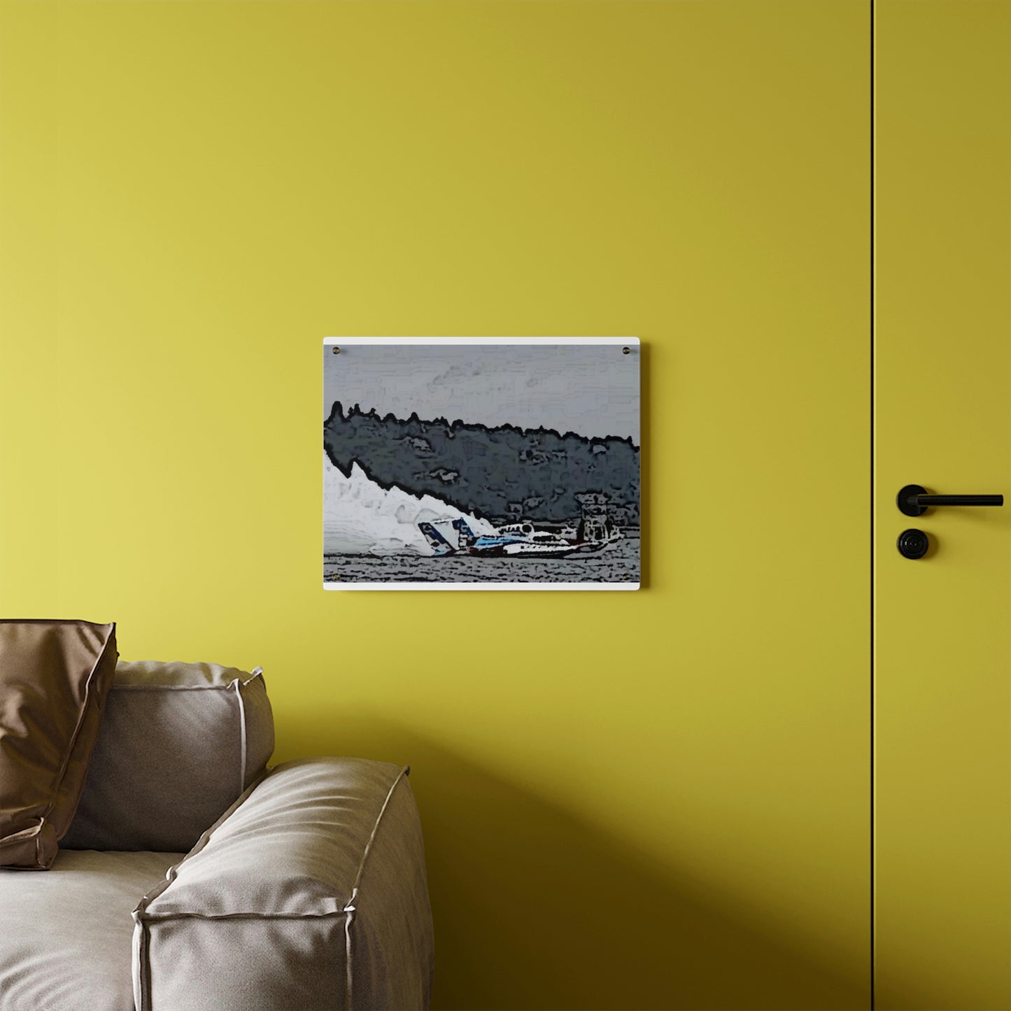 Acrylic Wall Art Panels ... Seattle Columbia Cup On Lake Washington ... "Dave Wilcox Heads For The Win" ... Associate Gift-Photo ... Original Works ...