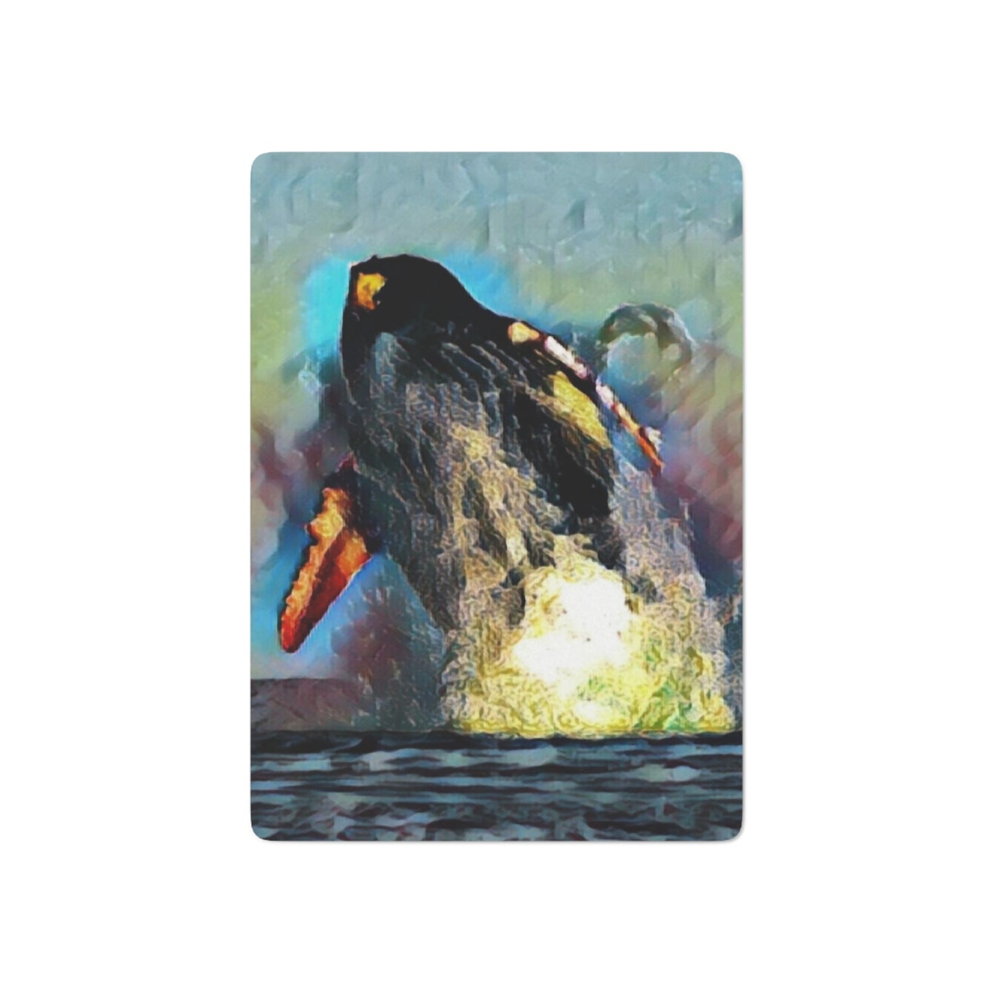 Custom Poker Cards ... An Extraordinary Humpback Breach ... 'With Explosive Energy' ... Family Archives (KPH) ... Circa: 21st Century. Maui, HI ... Original Works ...