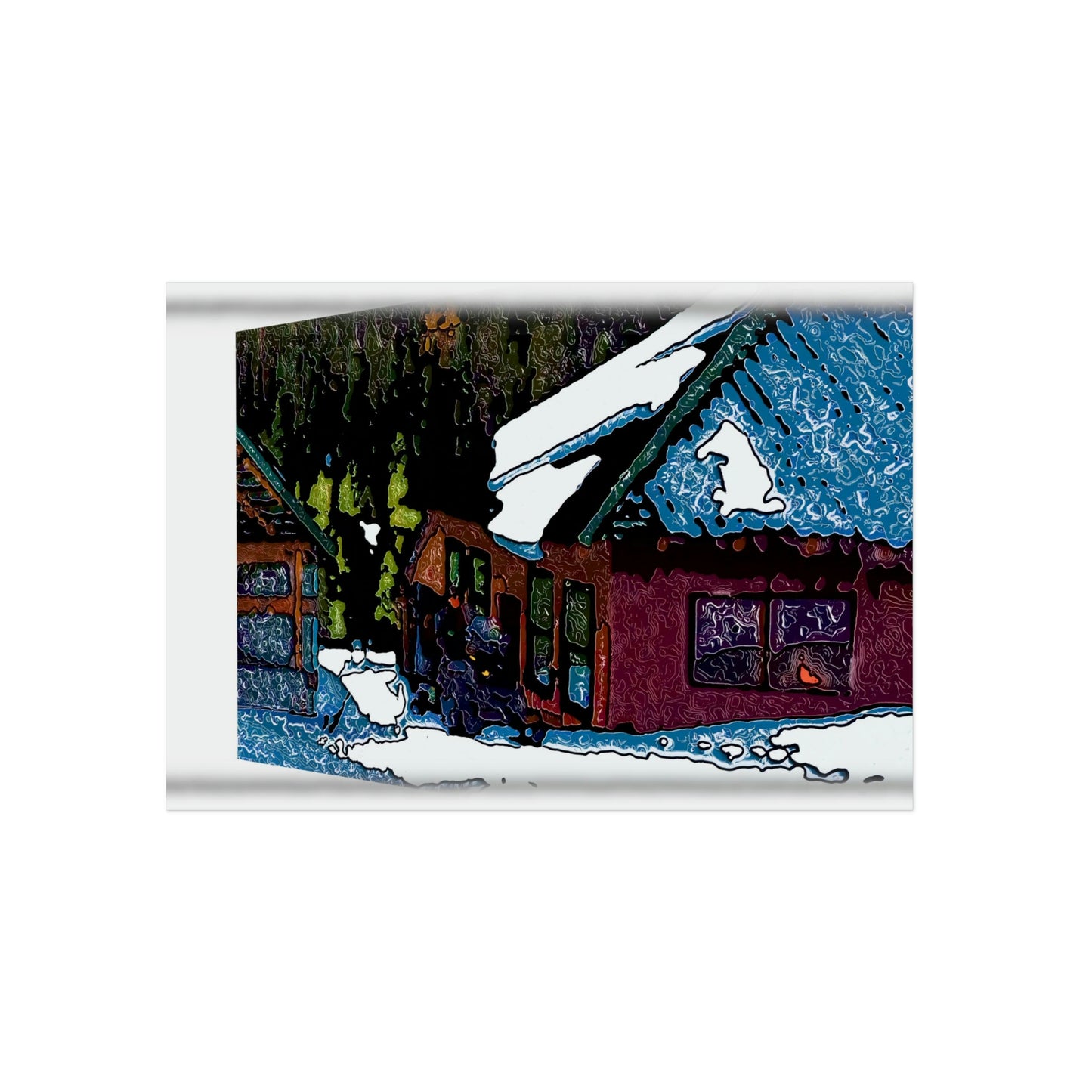 Aluminum Composite Panels ... "3-D & Perspective" ... A Snowmobiler 'Ridest-Through-It' ... Rhett Creek, Idaho ... Original Works ...
