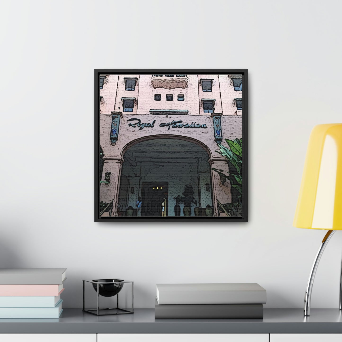 Gallery Canvas Wraps, Square Frame ...  "La Grande Entree" At: 'The Pink Palace' ... The Royal Hawai'ian ... Honolulu, HI ... '27Oct2014' ... Original Works ...