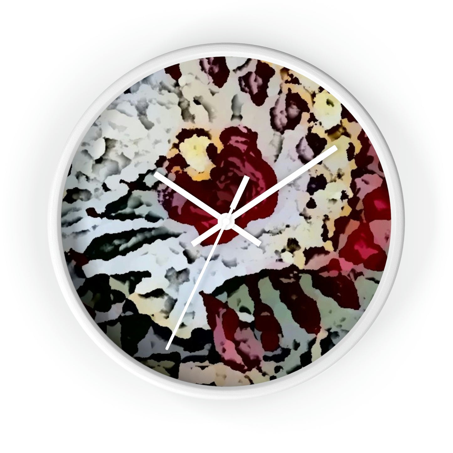 Wall clock ... "A Friendly Flower" ... Pointsettia 'Pointing' ... Original Works ... (Supplied Photograph) ...