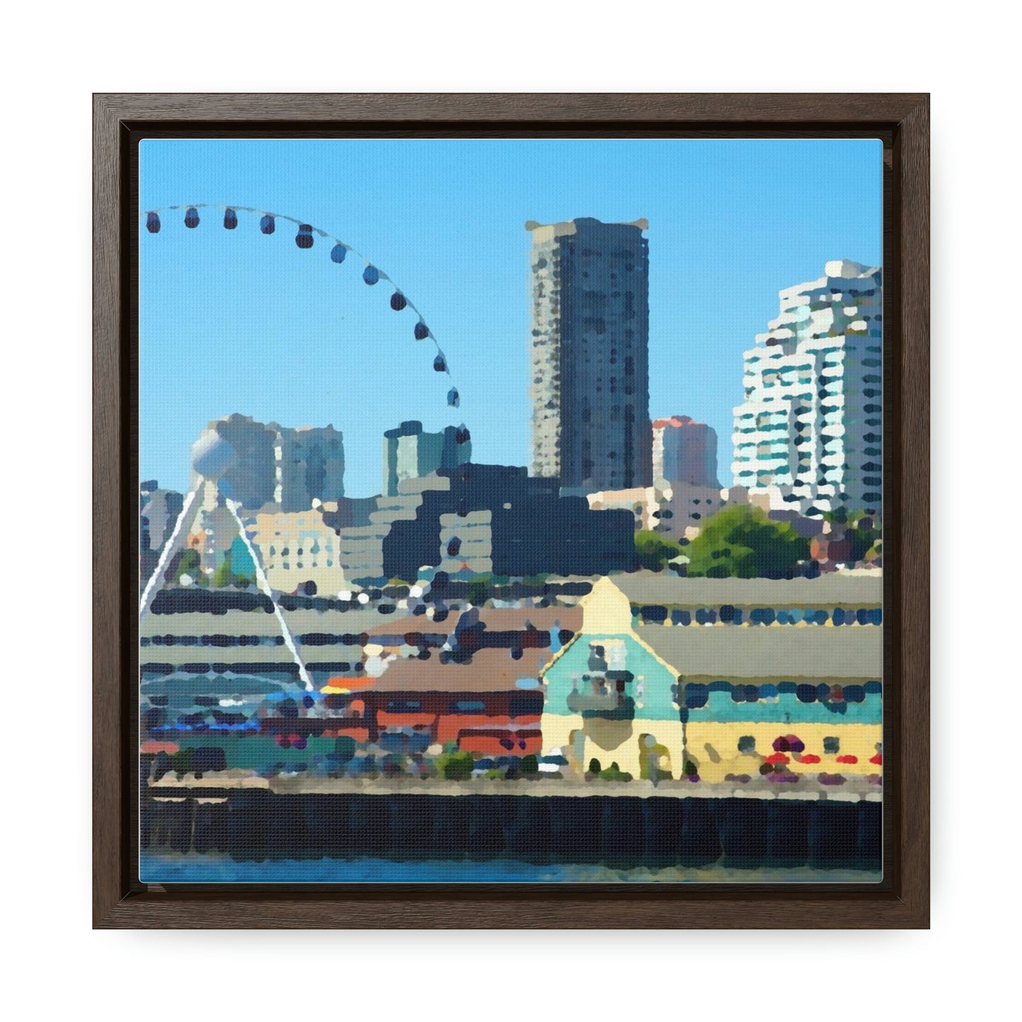 Gallery Canvas Wraps, Square Frame ... That Classic Wheel ... 'Seattle's Wheel' ... & Old Classic Waterside Vendors ...  'Family Archives' ... Original Works ...