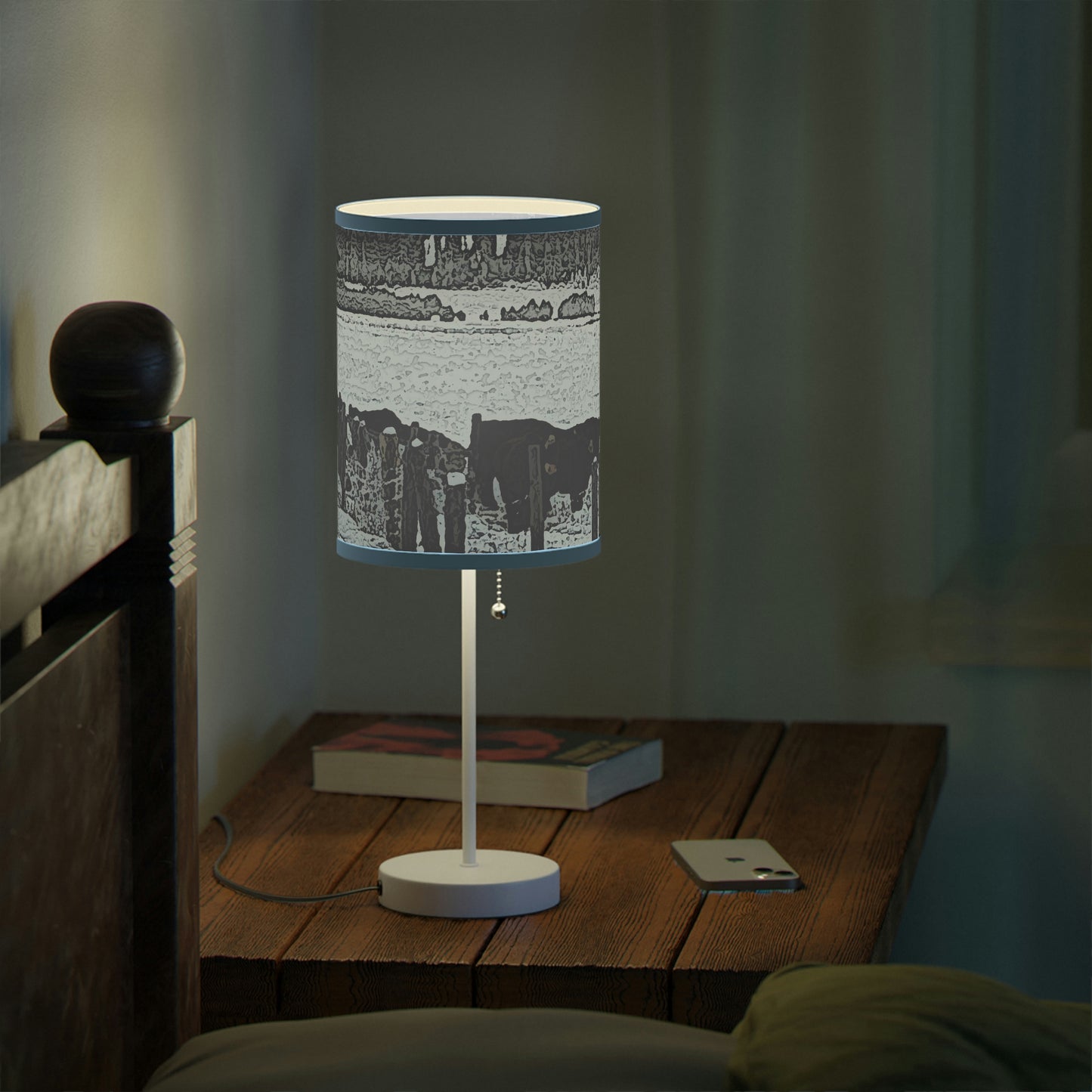 Lamp on a Stand, US|CA plug ... A Quiet Morning ... "Along The Red River & Nature Preserve Plateau" ... Jan23 ... Original Works ...