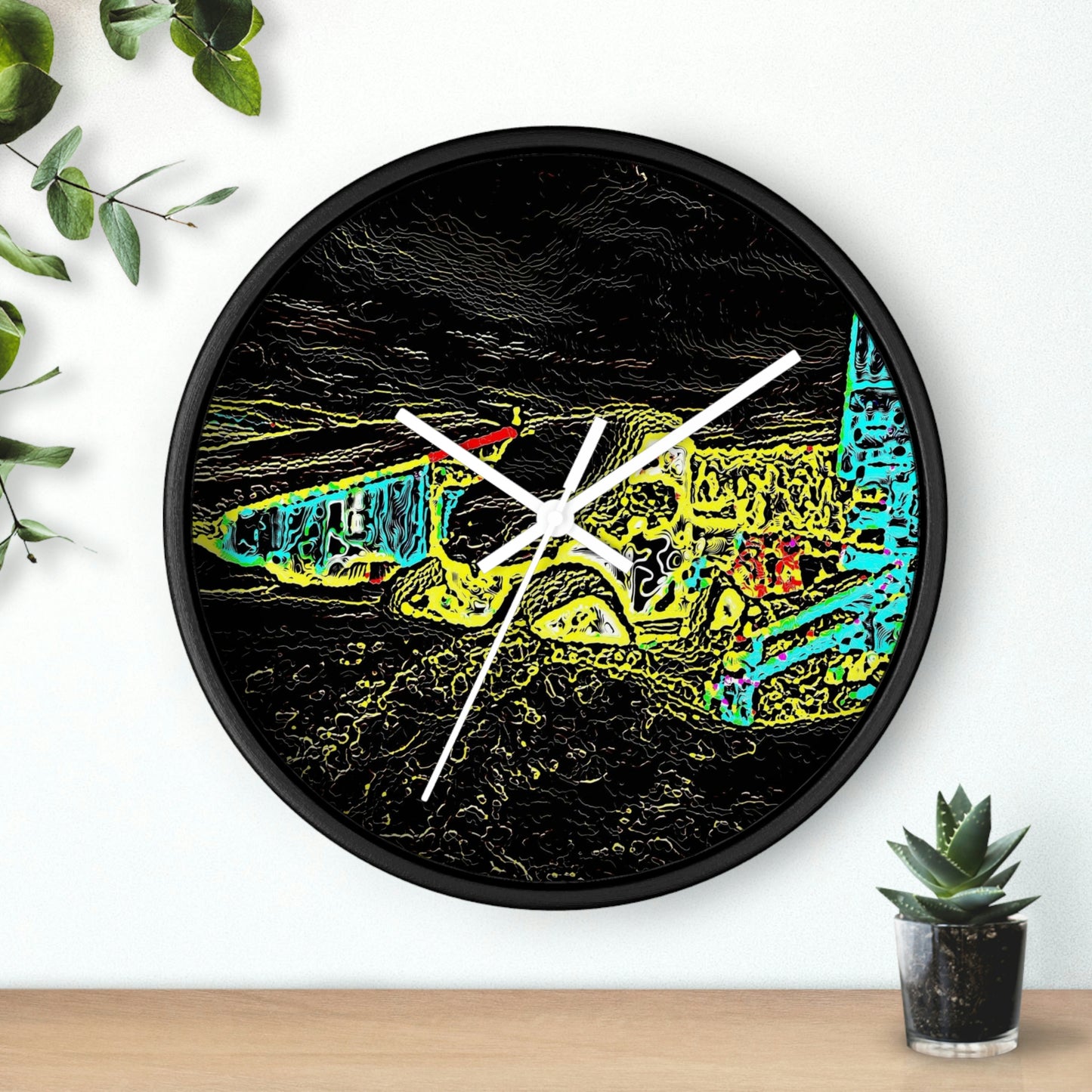 Wall Clock ... "Snow Vehicle In Snow Storm At-Rest" ... Circa 12Mar23 ... Central Idaho ... 18-Hours Rendering Time: Original Works ...