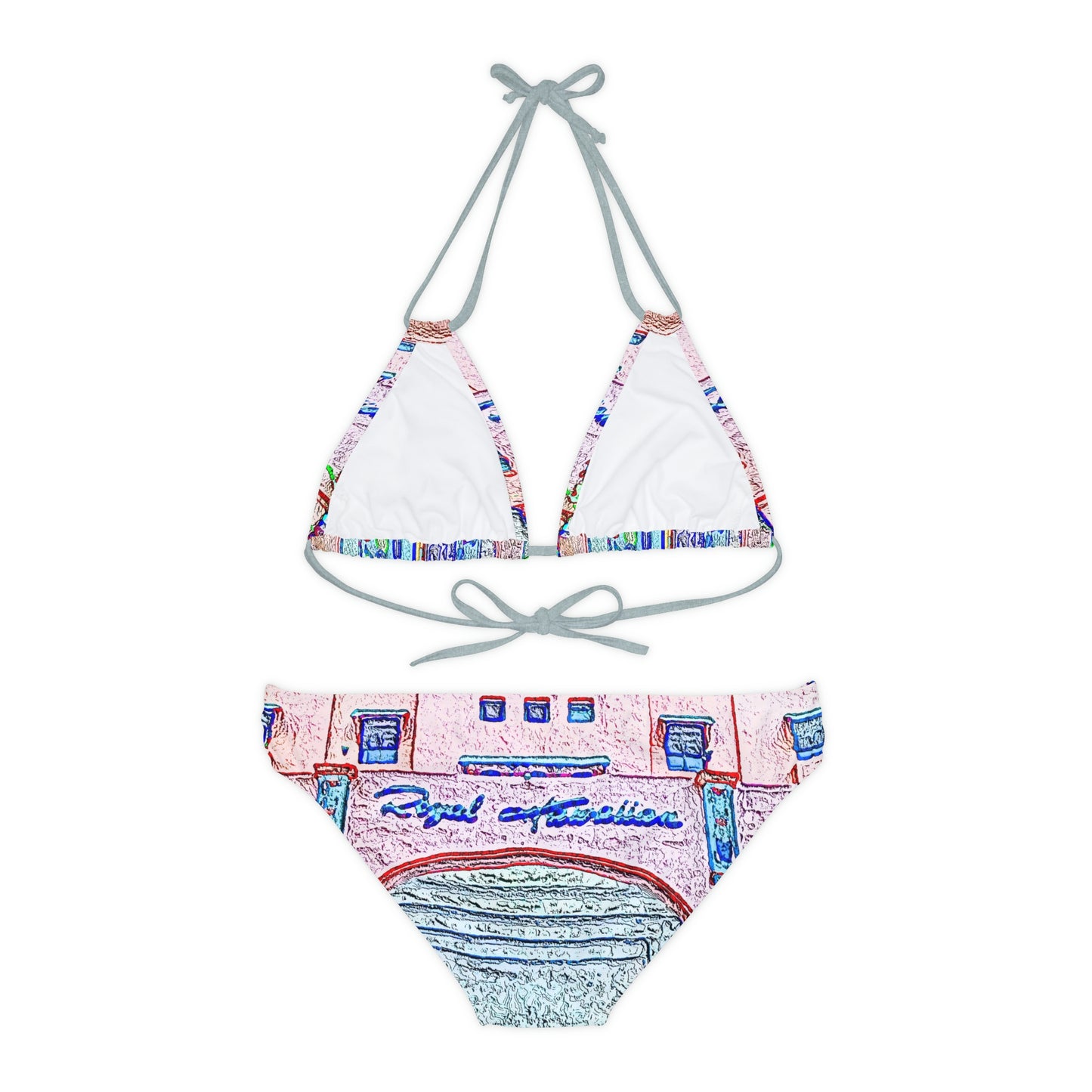 Strappy Bikini Set ... "La Grande Entree" At: 'The Pink Palace' ... The Royal Hawai'ian ... Honolulu, HI ... '27Oct2014' ... Original Works ...