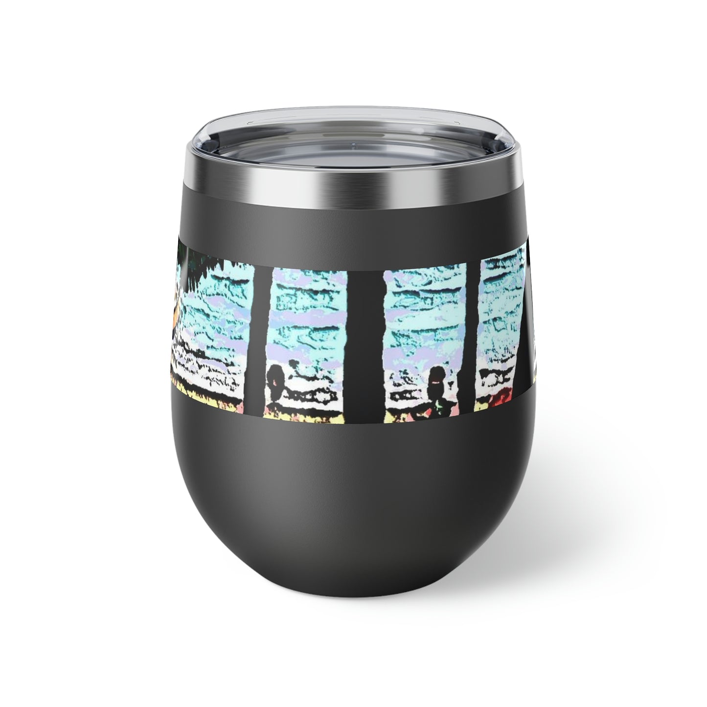 Copper Vacuum Insulated Cup, 12oz ... "A Beautiful Beach Amongst The Palms" ... The Outrigger Waikiki, Honolulu, Oahu ... Original Works ...