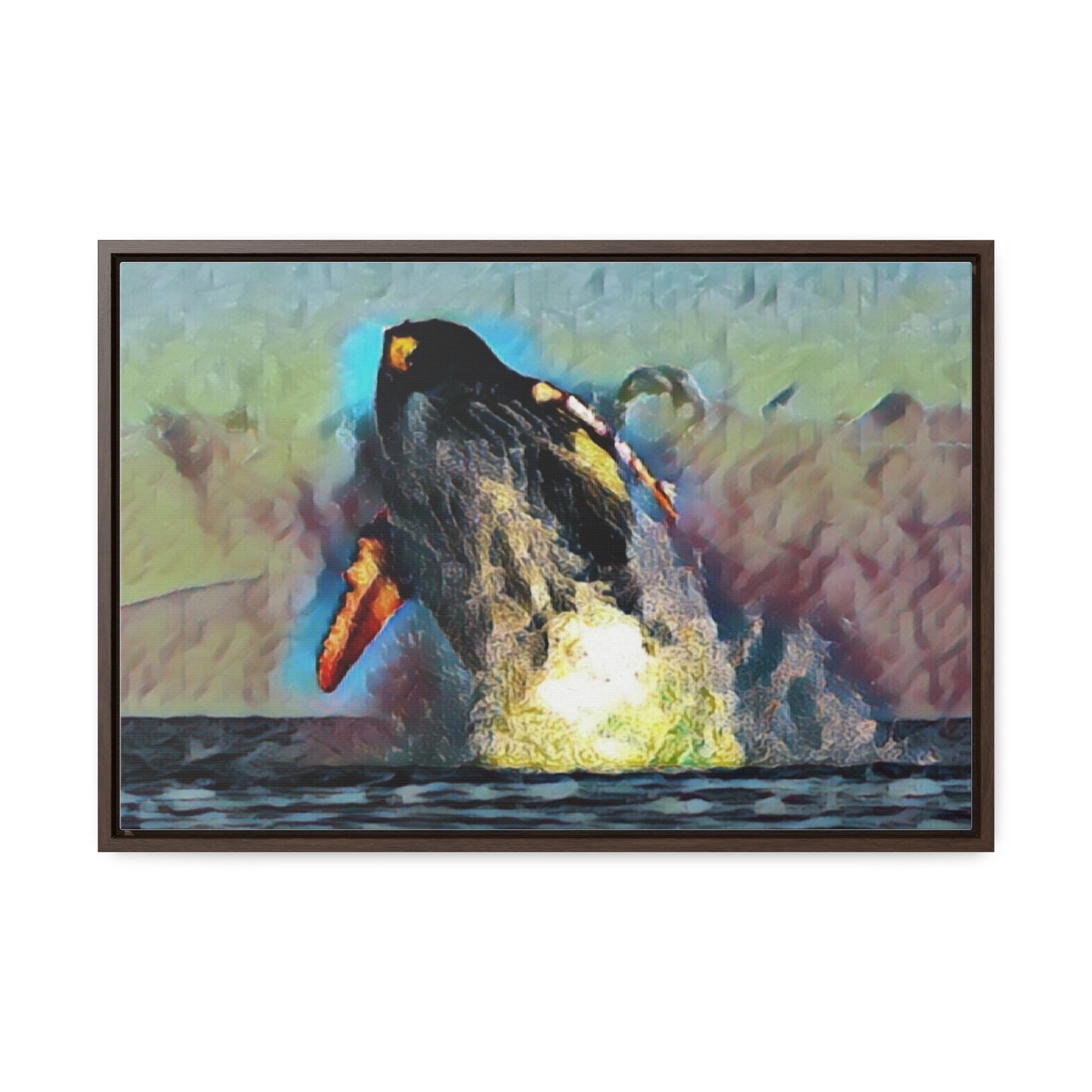 Gallery Canvas Wraps, Horizontal Frame ... An Extraordinary Humpback Breach ... 'With Explosive Energy' ... Family Archives (KPH) ... Circa: 21st Century. Maui, HI ... Original Works ...