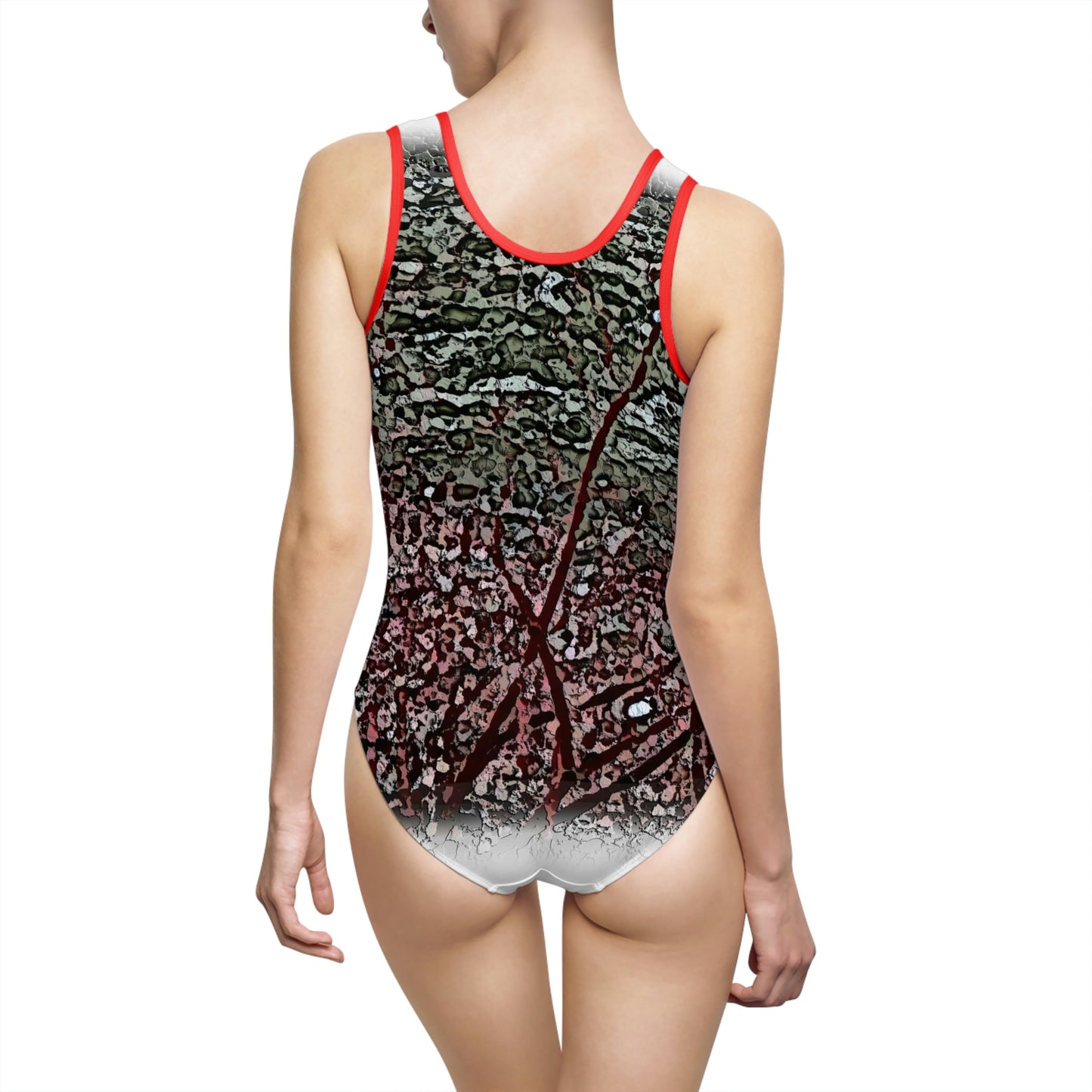Women's Classic One-Piece Swimsuit ... "A River Runs Through It" ... Red-Osier-Dogwood (Cornus Stonlifera 'Rubra') .. Original Works ... Central Idaho ...