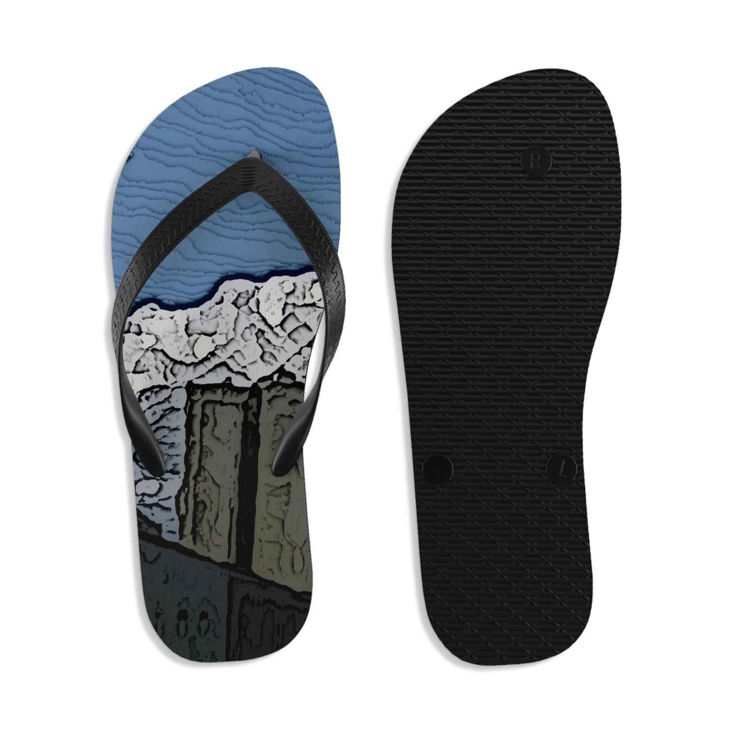 Unisex Flip-Flops ... "ICP: Idaho County Propane ... 'Production Facilities Grangeville, Idaho' ... "  Original Works: Rendering Time: 10 Hours ...
