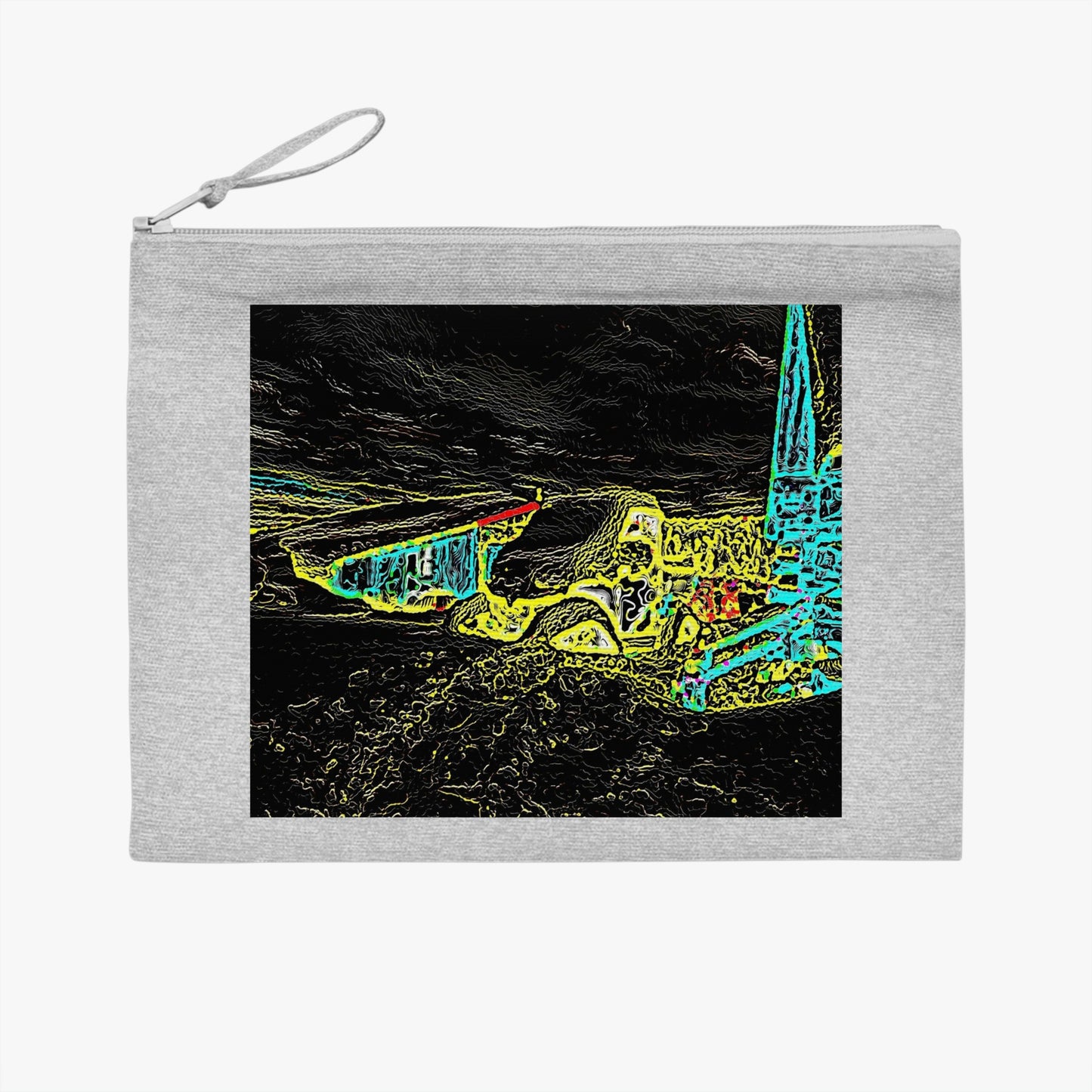 Pencil Case ... "Snow Vehicle In Snow Storm At-Rest" ... Circa 12Mar23 ... Central Idaho ... 18-Hours Rendering Time: Original Works ...