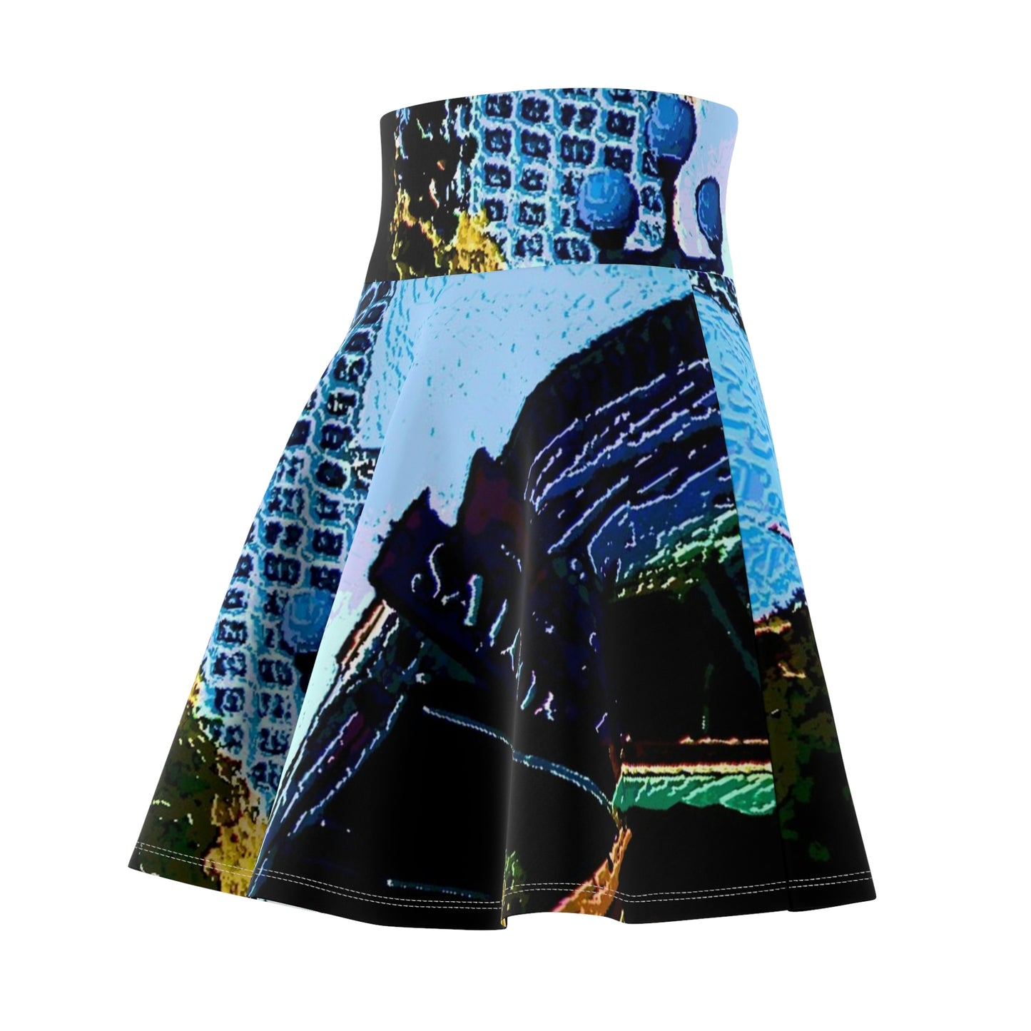 Women's Skater Skirt ...  Pioneer Square & Smith Tower ... 'That World Famous View' ... Colleague Supplied Photo ... Original Works ...