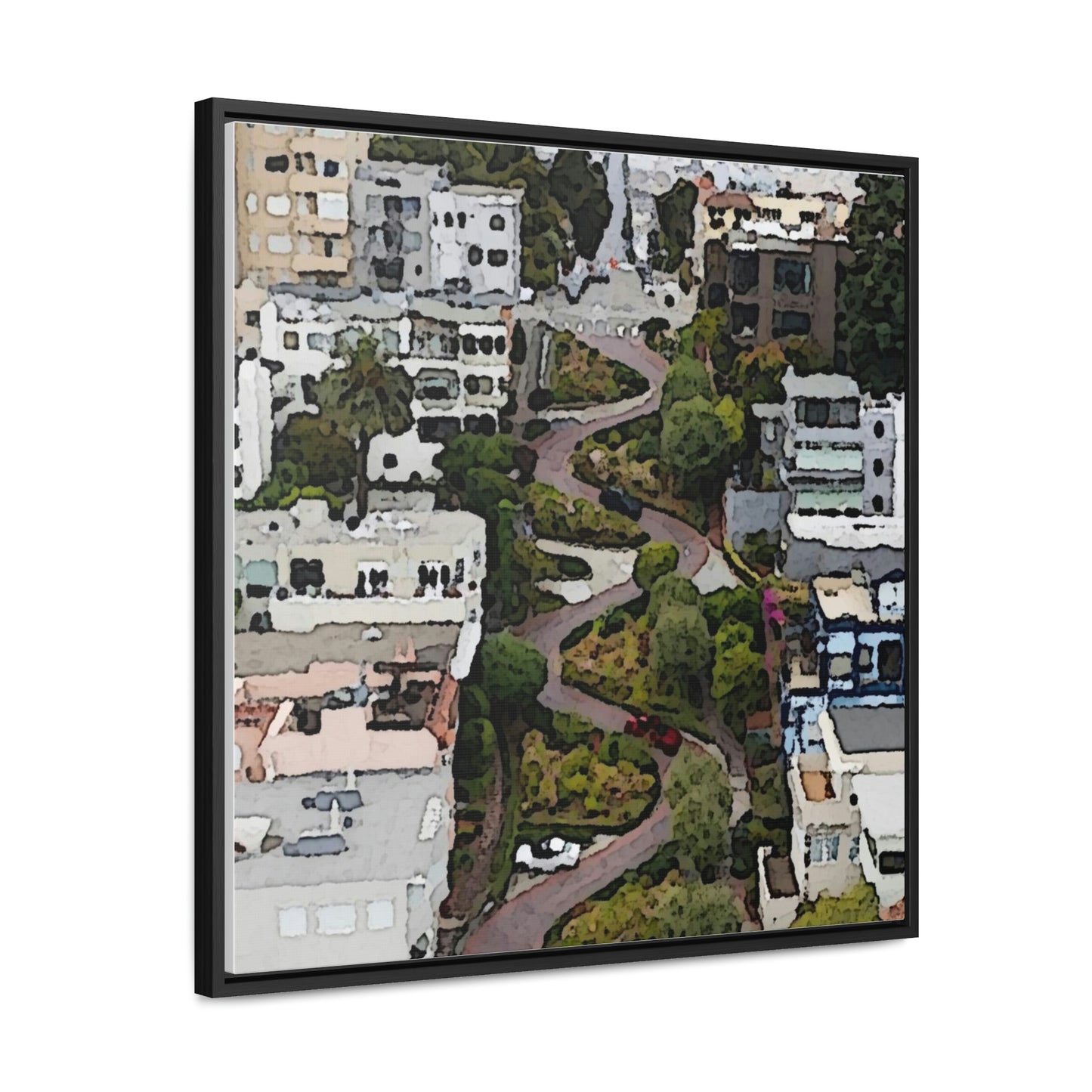 Gallery Canvas Wraps, Square Frame ... A Crazy Street ... 'Eight Winding Curve-Switchbacks' ... "Lombard Street, San Francisco, CA' ... Family Archives: 1970's ... Original Works ...