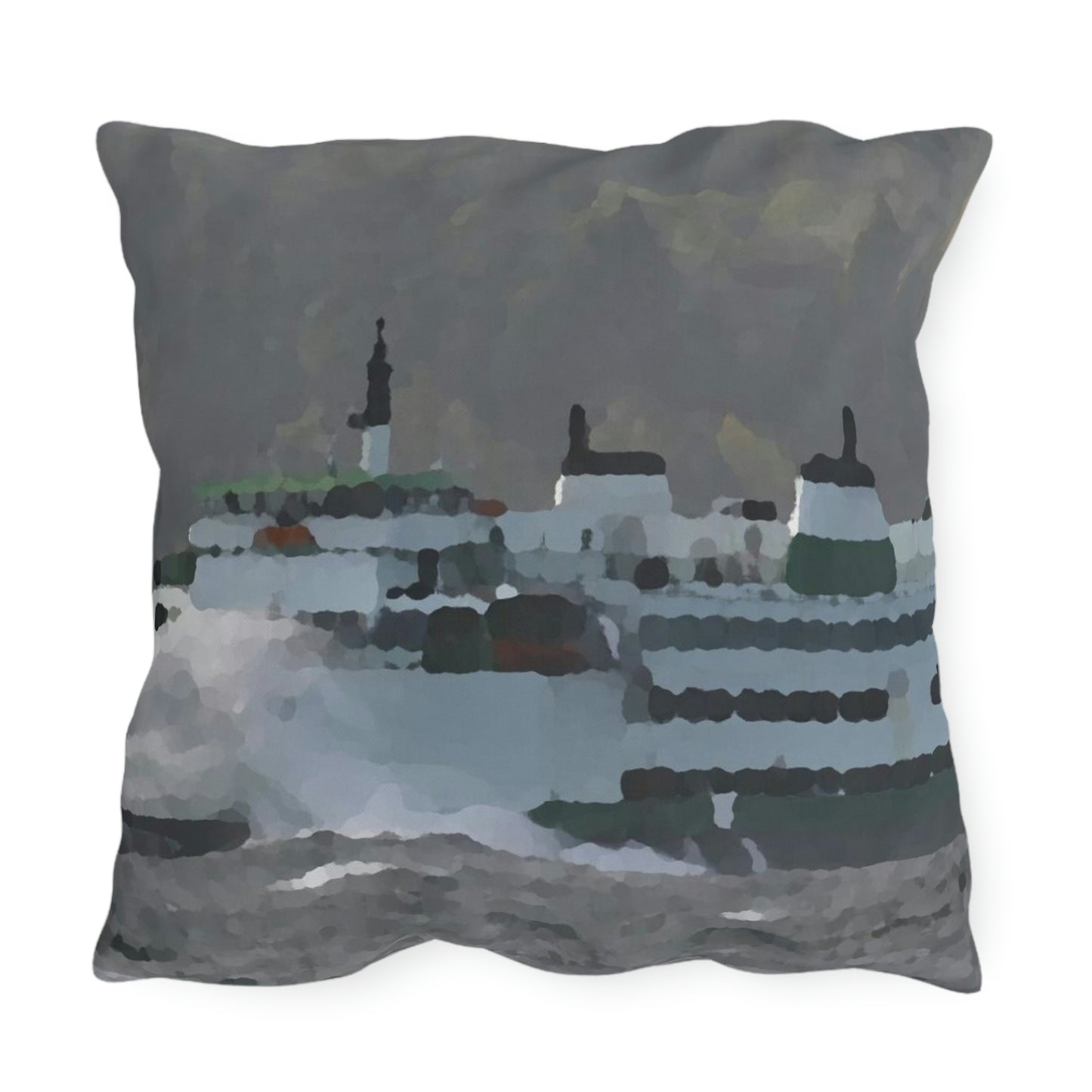 Outdoor Pillows ... WADOT Ferry Crossing ... "A Very Rough Day" ... Mulkiteo Route ... Family Archives ... Early 1990's' ... Original Works ...