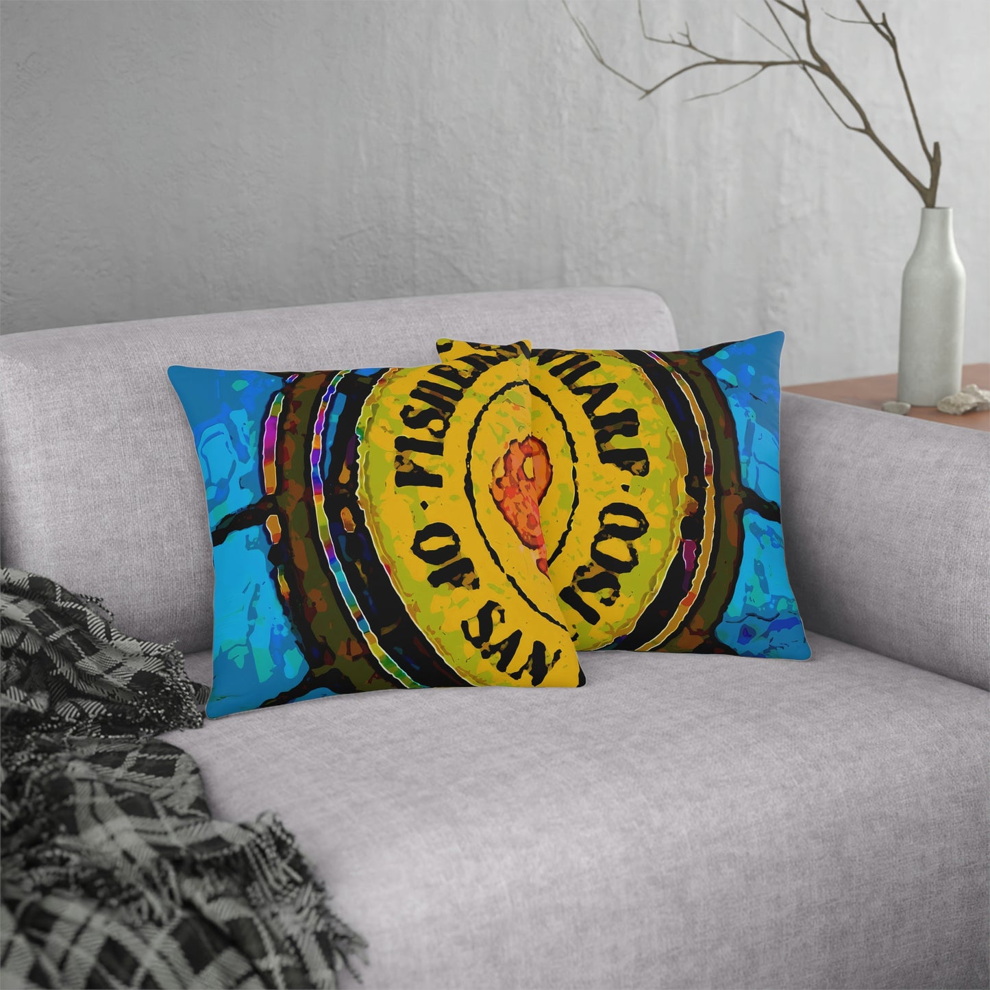 Waterproof Pillows ... "No.9 Fishermen's Grotto - Fishermen's Wharf, SF, California" ... Family Archives: 1970's ... Original Works ...
