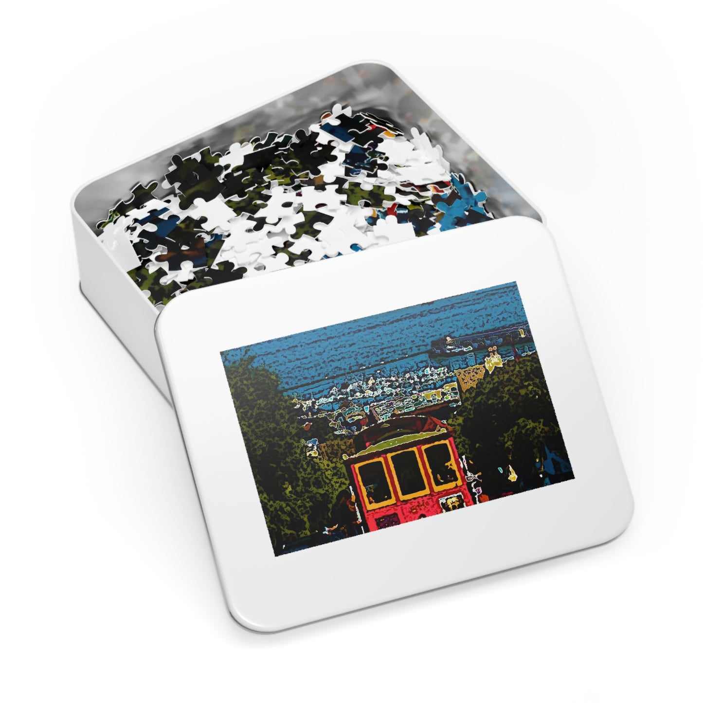 Jigsaw Puzzle (30, 110, 252, 500,1000-Piece) ... San Francisco ... 'A Rice-A-Roni-A-San Francisco Treat' ... "A Cable Car Classic" ... Family Archives: 1973 ... Original Works ...