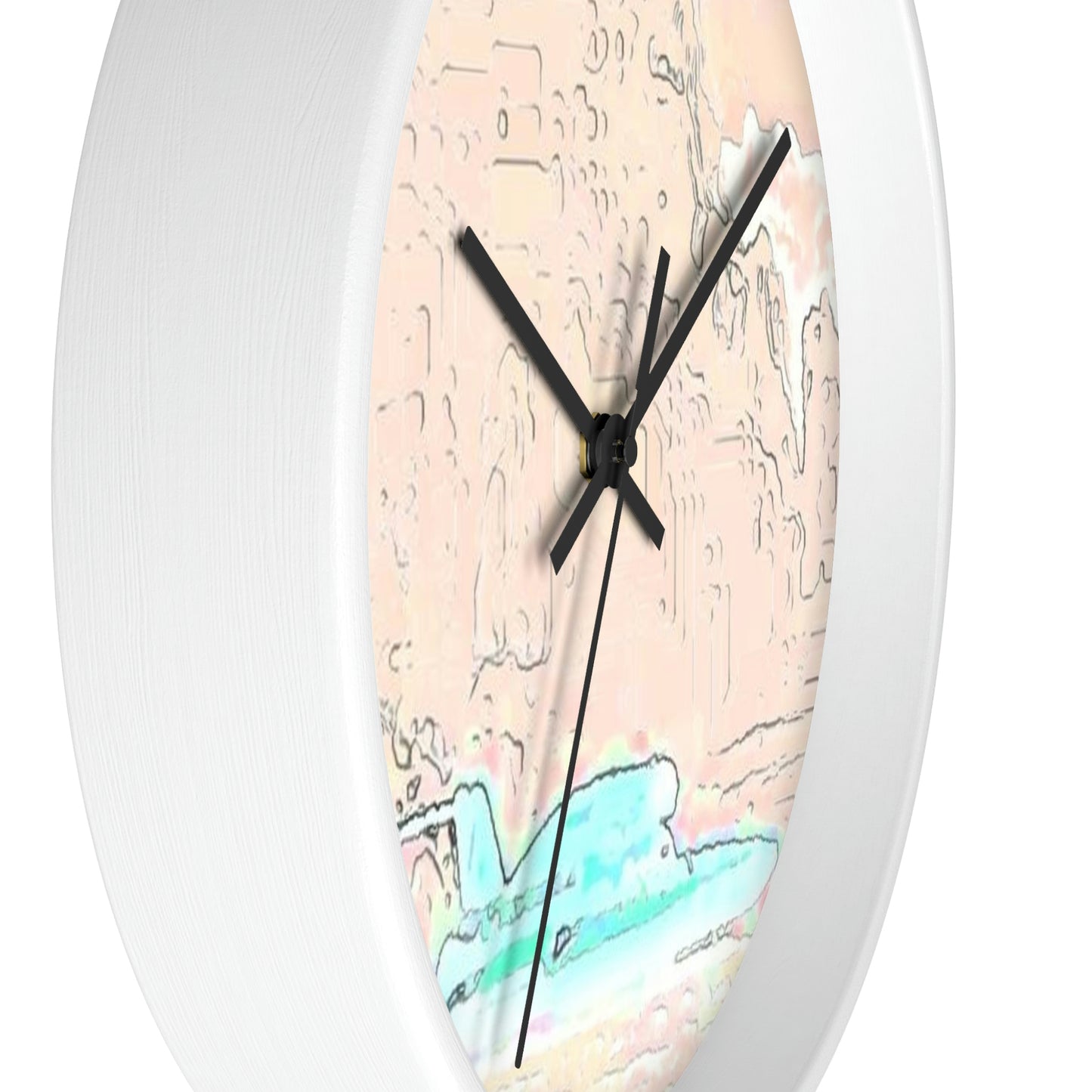 Wall clock ...  Seattle Columbia Cup On Lake Washington ... "Dave Wilcox Heads For The Win" ... Associate Gift-Photo ... Original Works ...
