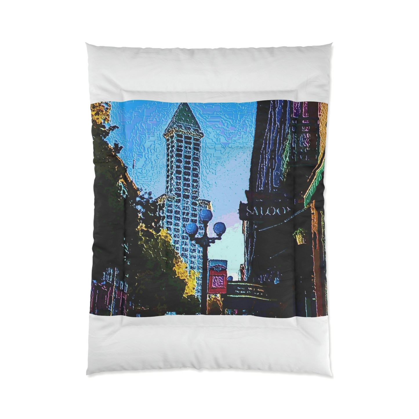Comforter ...  Pioneer Square & Smith Tower ... 'That World Famous View' ... Colleague Supplied Photo ... Original Works ...