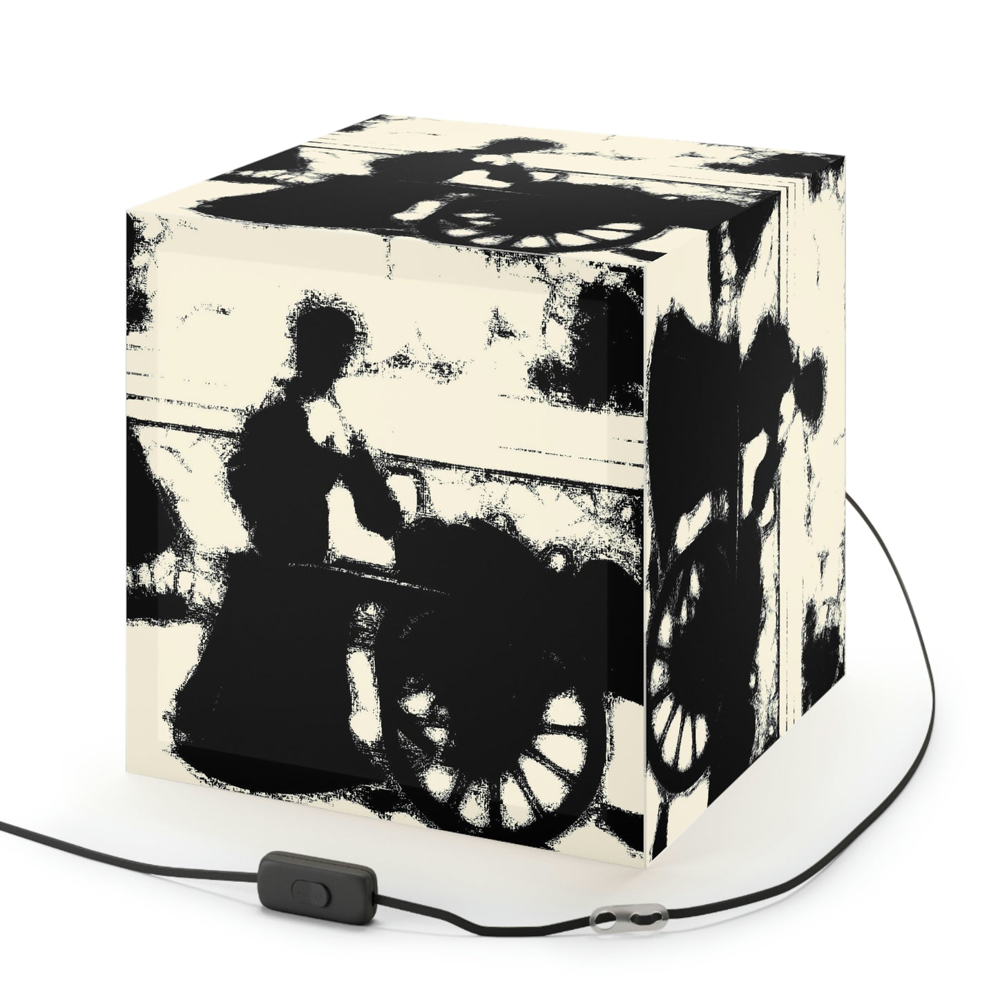 Light Cube Lamp ... Dublin's "Molly Malone Along Grafton Street" ... Cryin' Cockels & Muscles Alive-Alive-Oh ... Circa 2003 ... Original Works ...