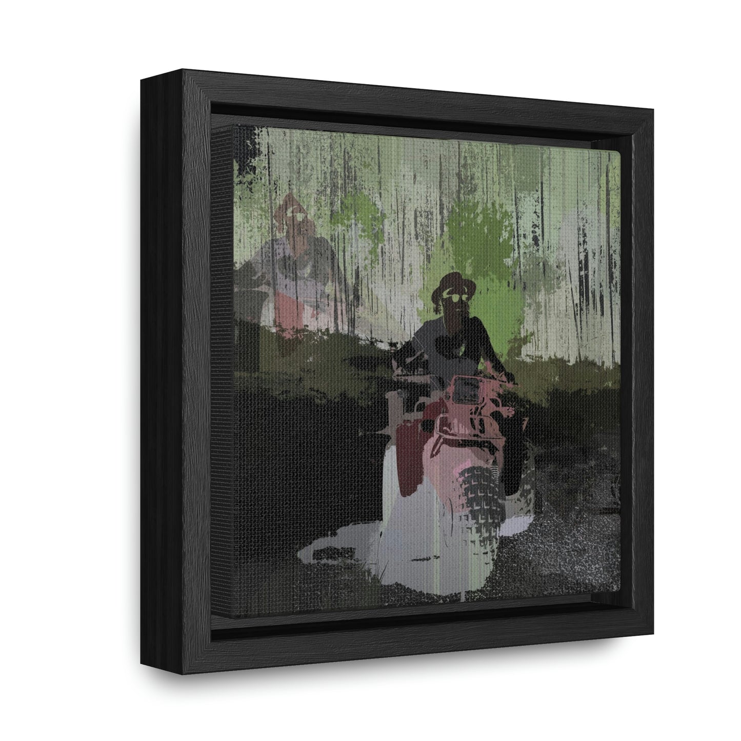 Gallery Canvas Wraps, Square Frame ...  3-Wheeln' N' Groovin The Mountain Roads ... Central Idaho ... Original Works ...