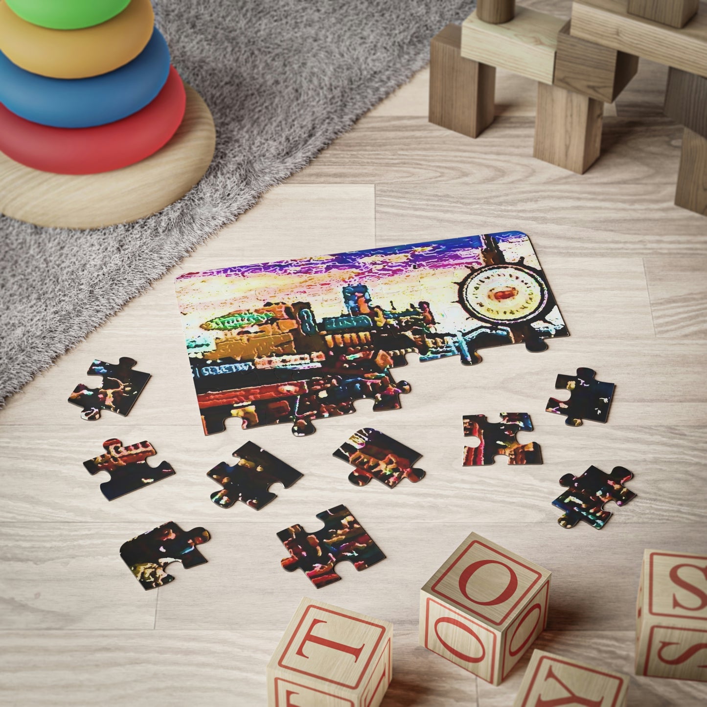 Kids' Puzzle, 30-Piece ... "No.9 Fishermen's Grotto - Fishermen's Wharf, SF, California" ... Family Archives: 1970's ... Original Works ...